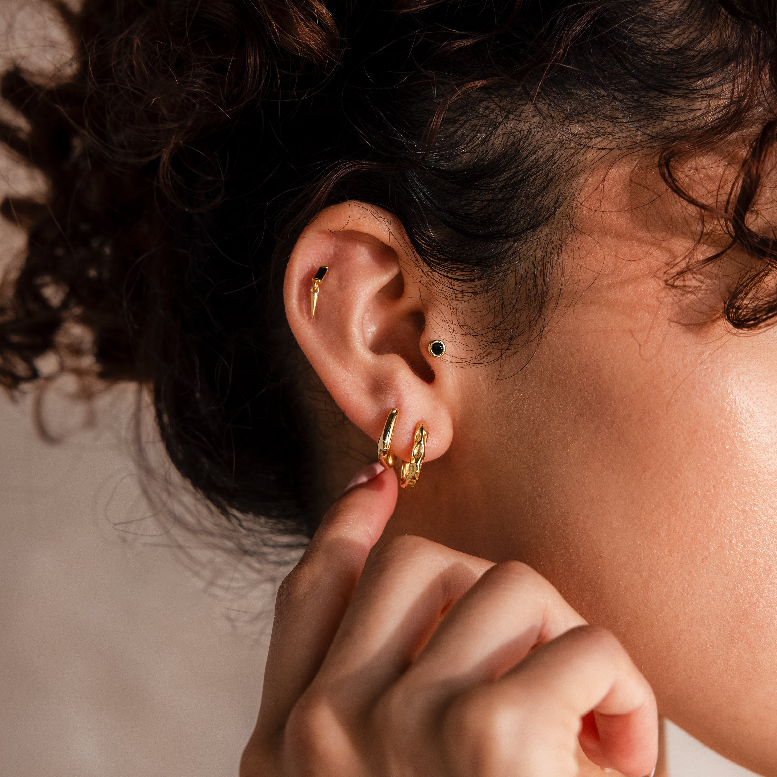 Bold Geometric Hoops in Silver - Image 6