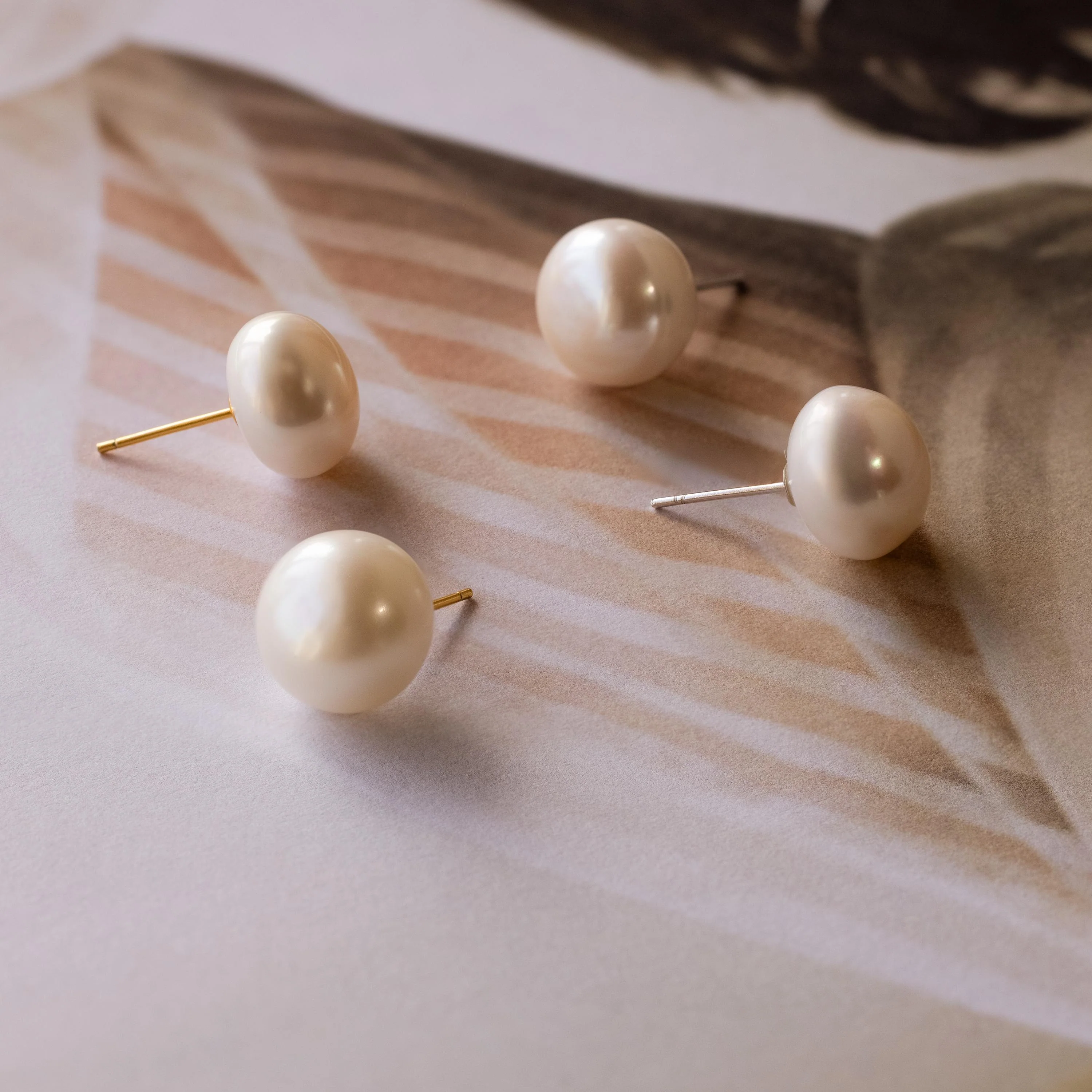 Bold Pearl Studs - Image 3