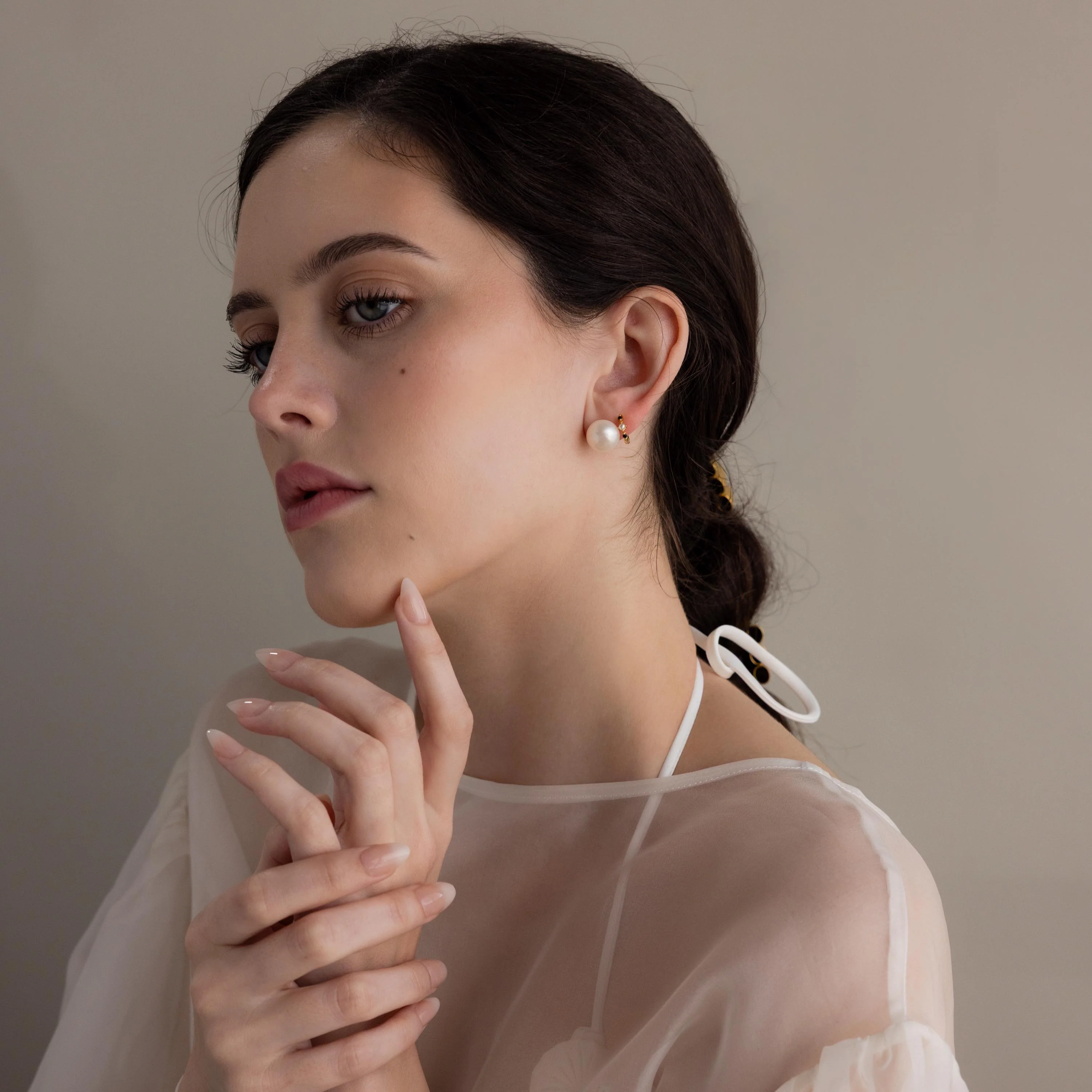 Bold Pearl Studs - Image 6