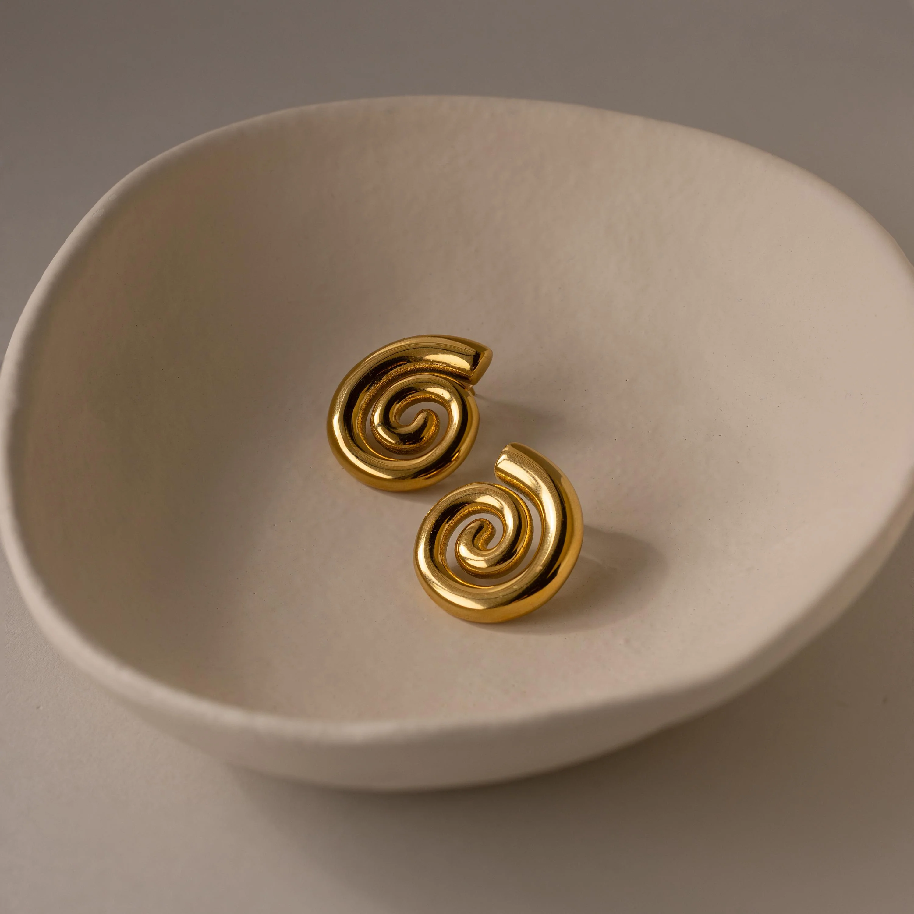 Bold Spiral Stud Earrings