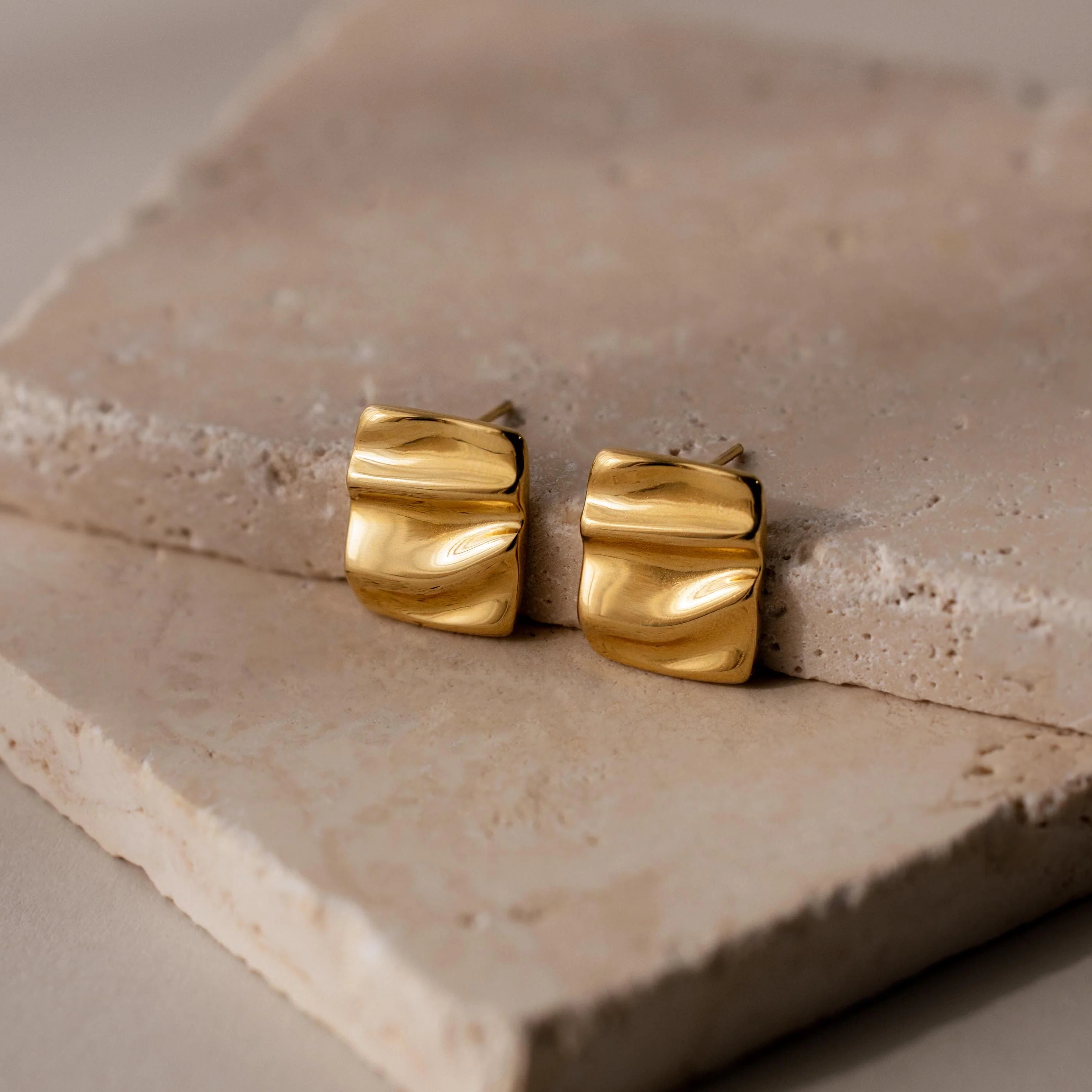 Bold Square Wave Studs - Image 2