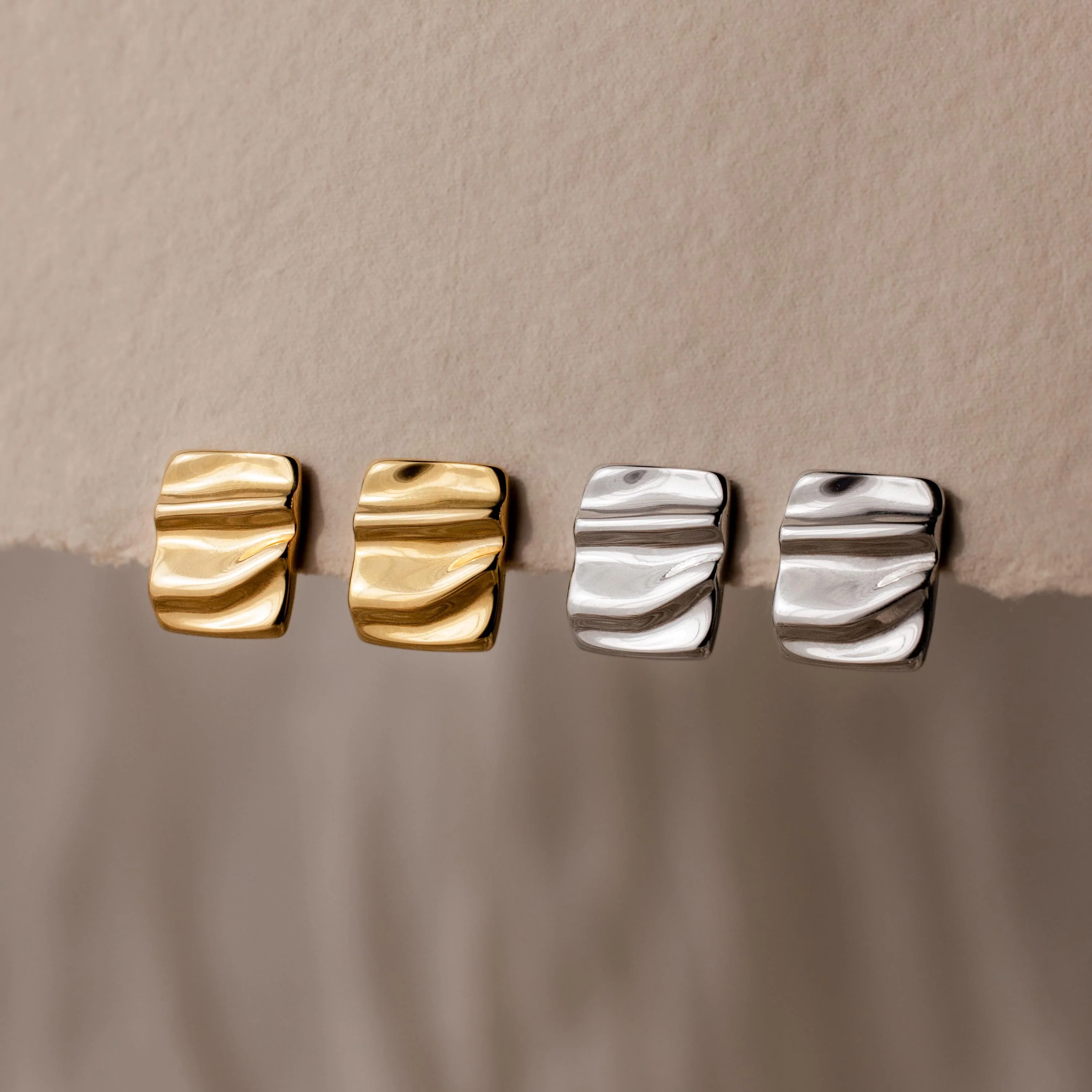 Bold Square Wave Studs - Image 3