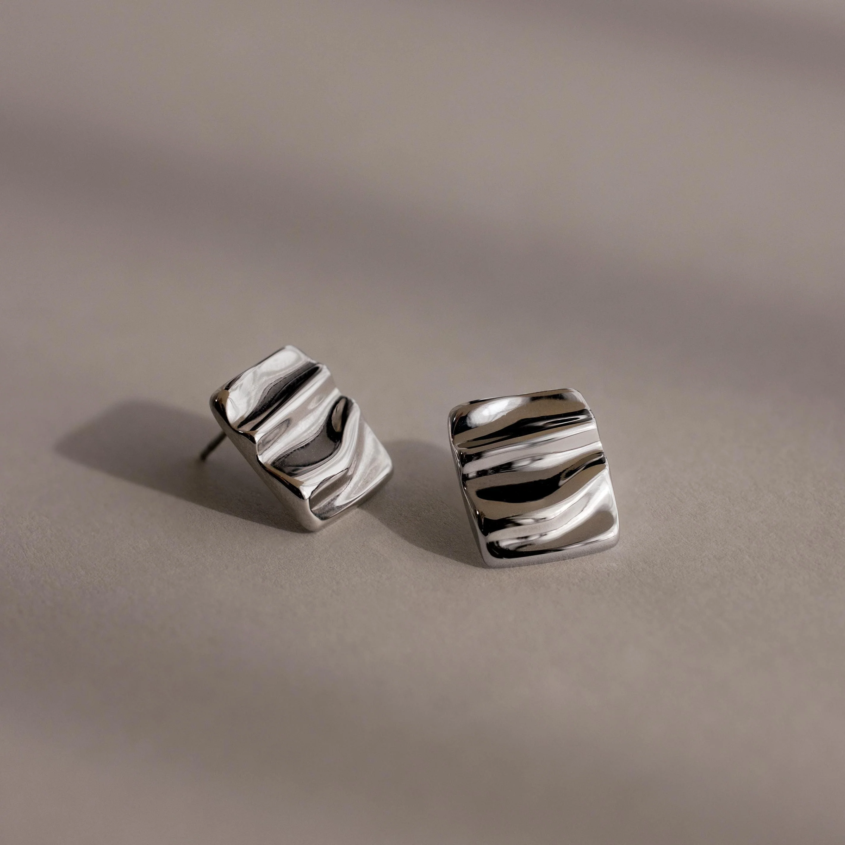 Bold Square Wave Studs - Image 5