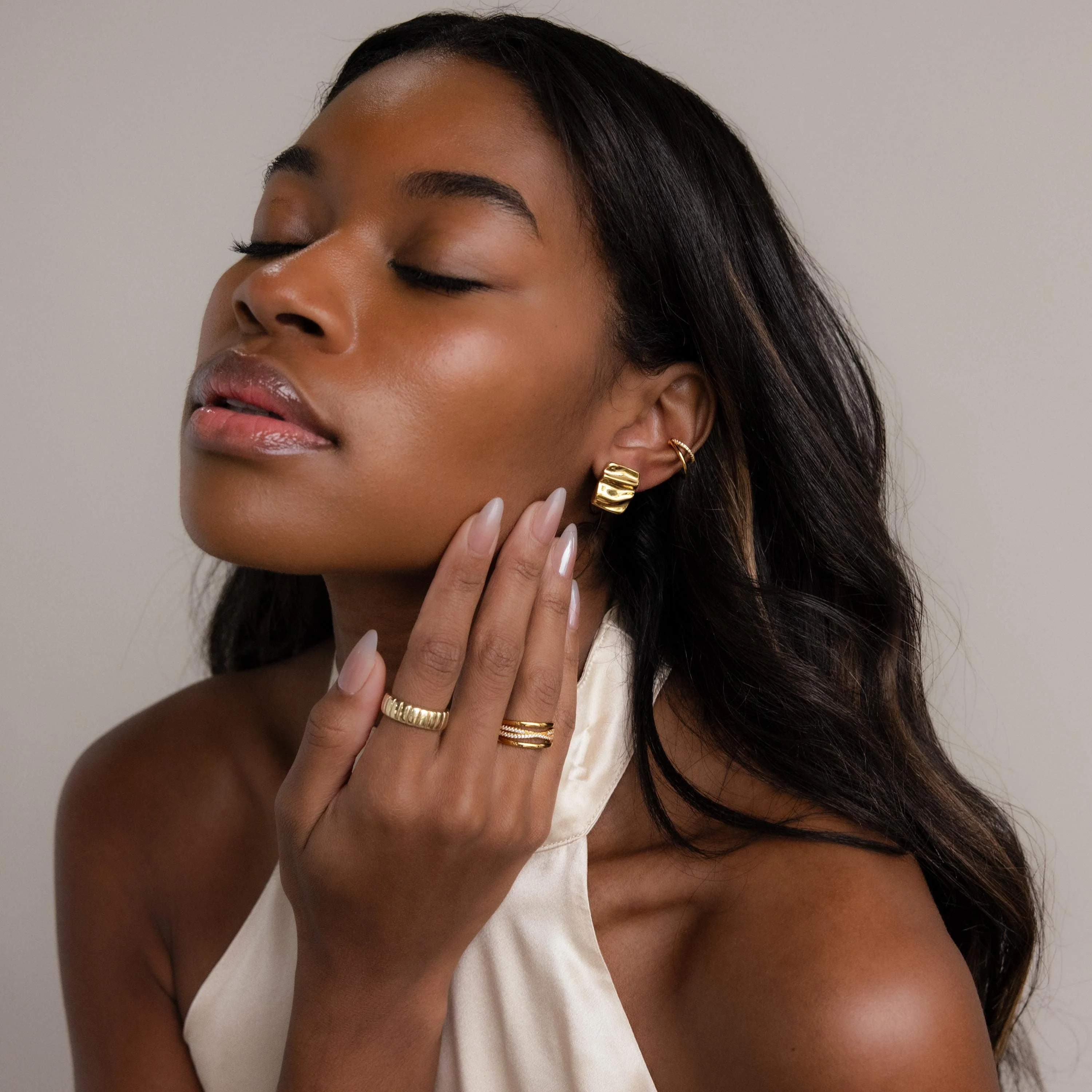 Bold Square Wave Studs - Image 6