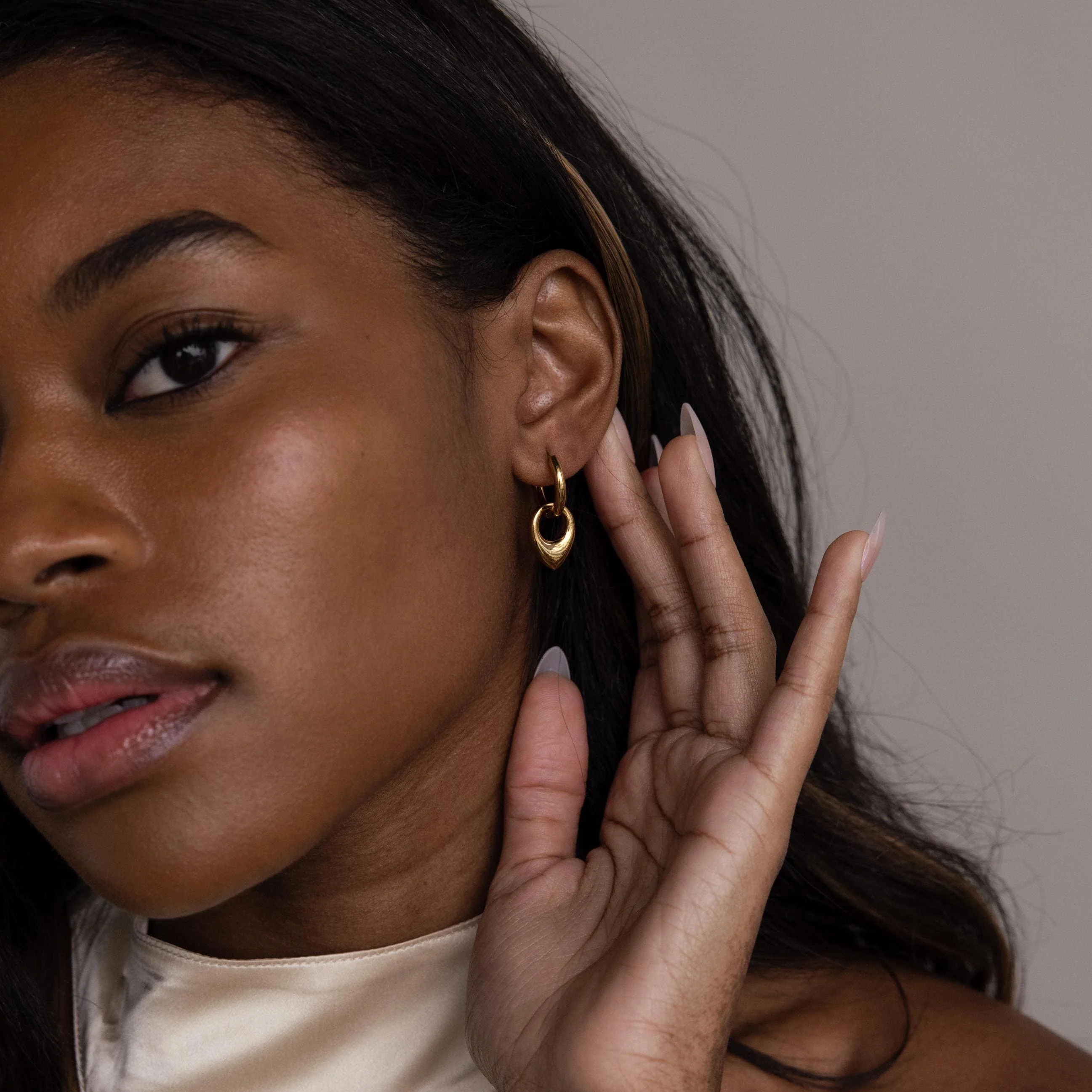 Bold Teardrop Hoops - Image 8