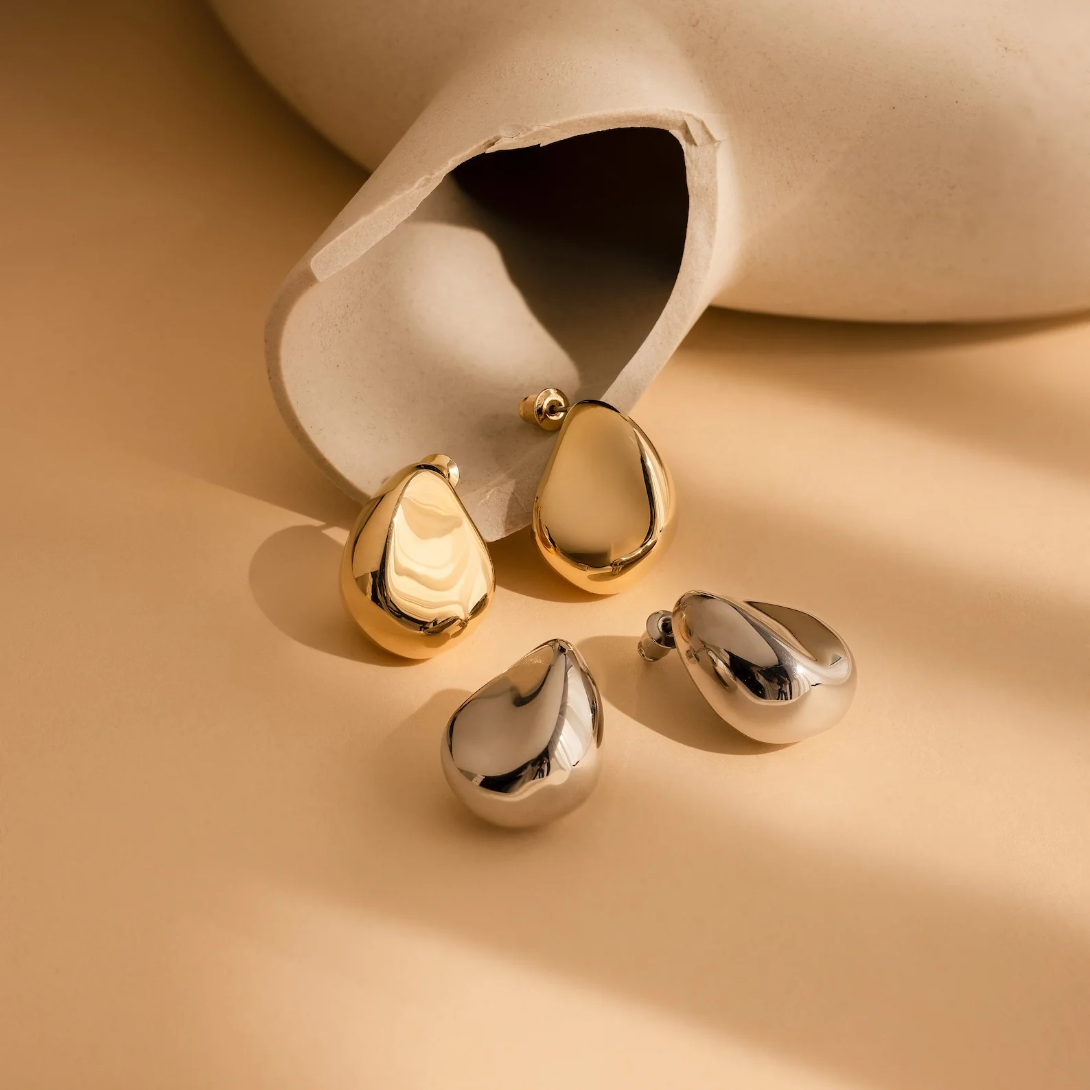 Bold Teardrop Studs - Image 3