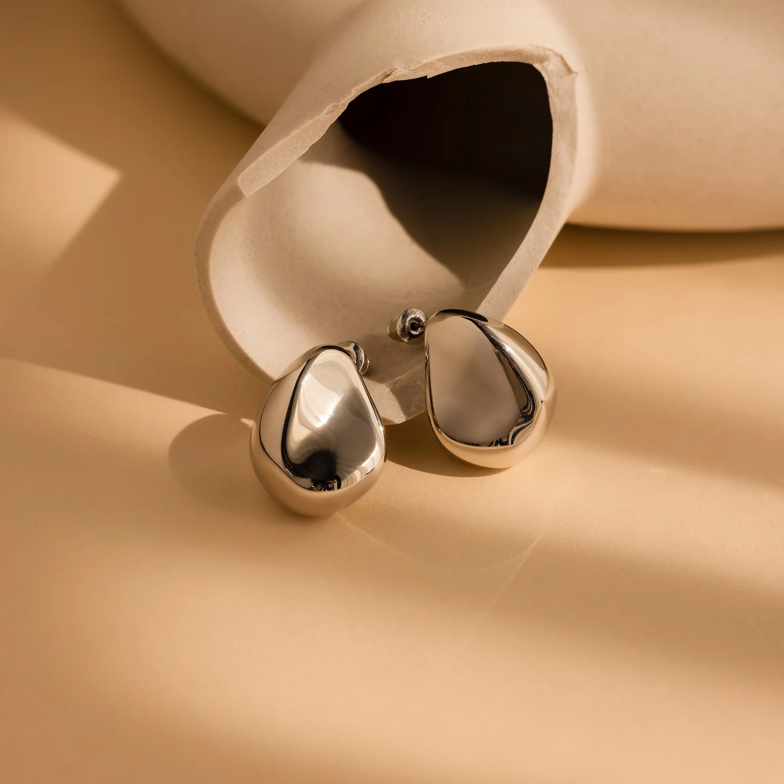 Bold Teardrop Studs - Image 5