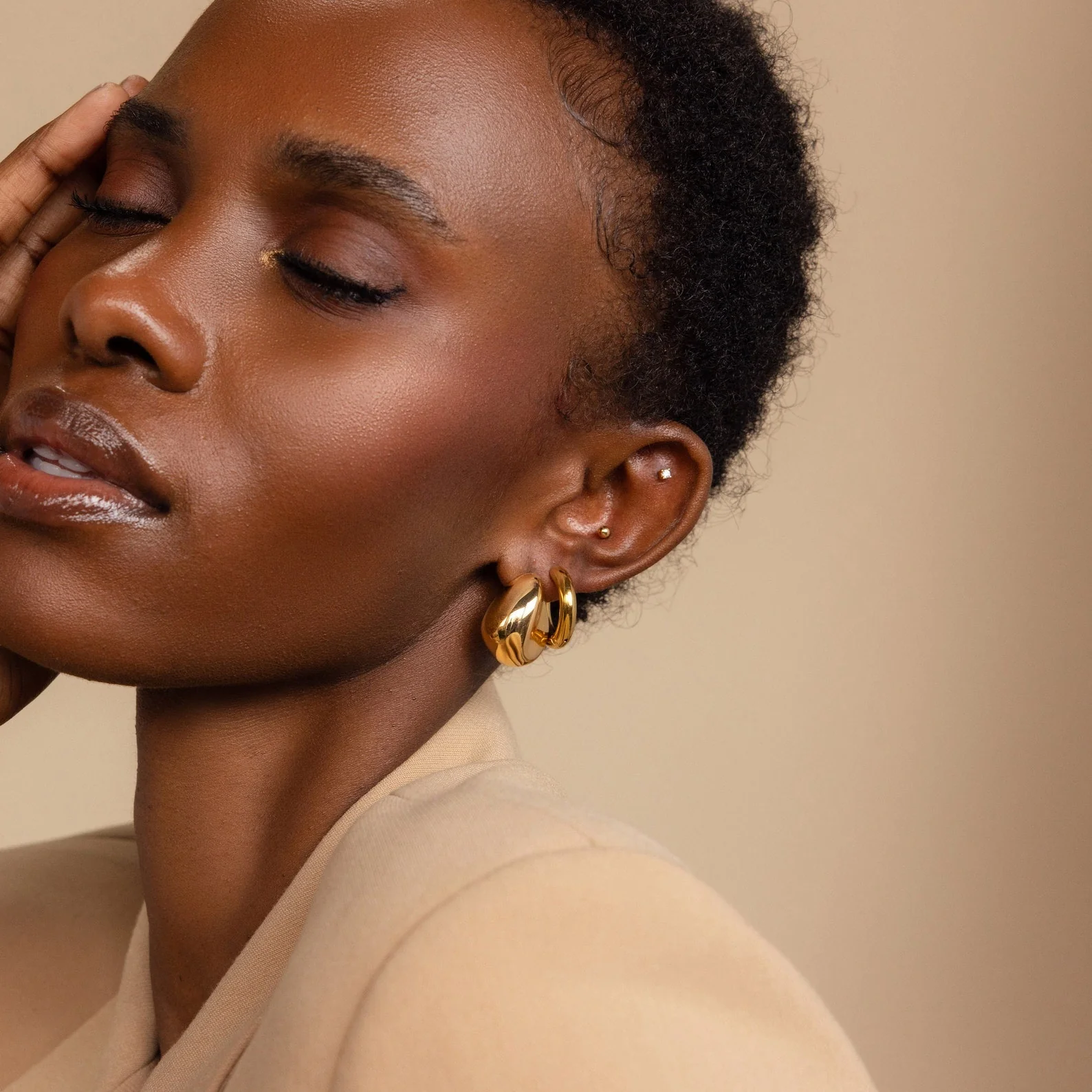 Bold Teardrop Studs - Image 6