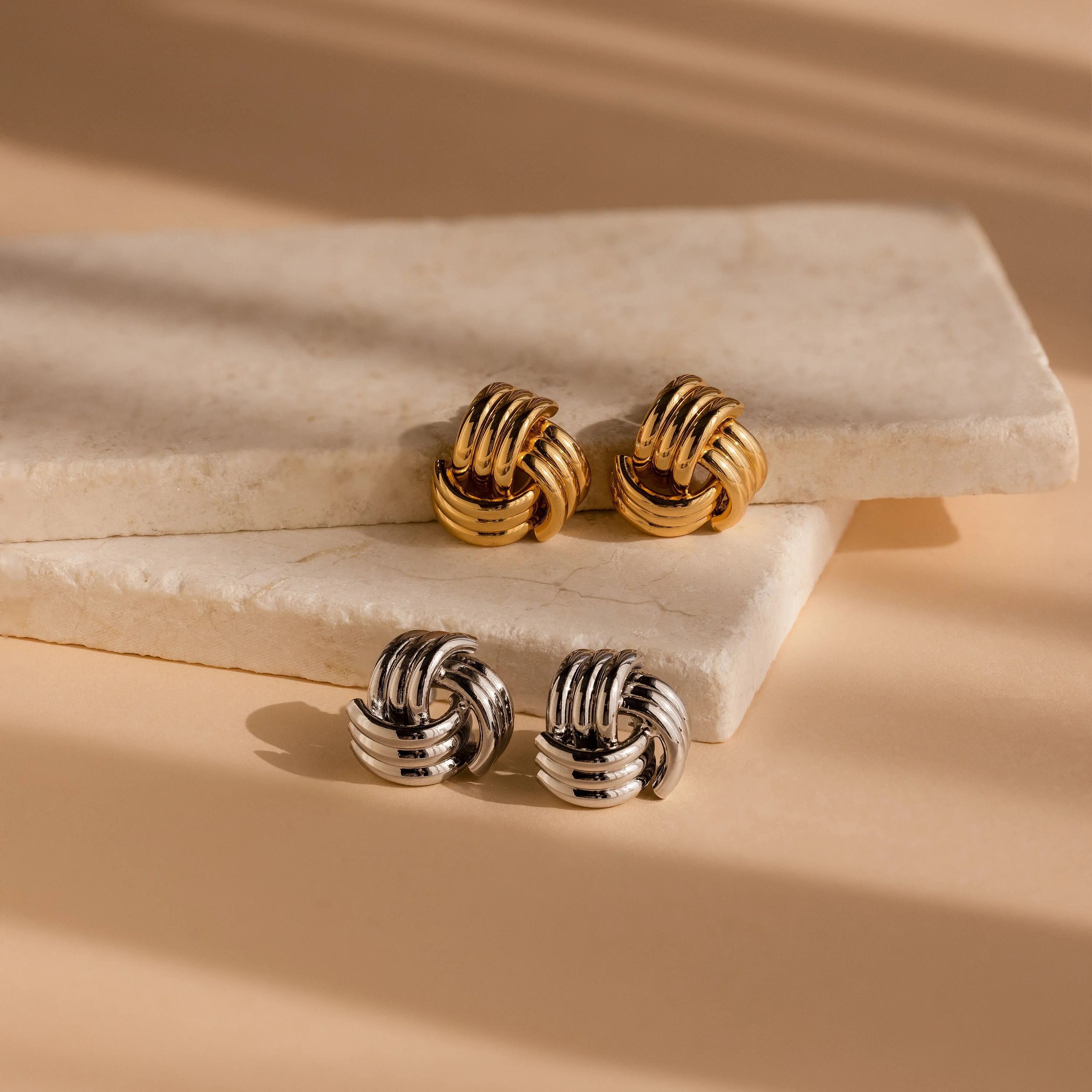 Bold Triple Knot Studs - Image 3