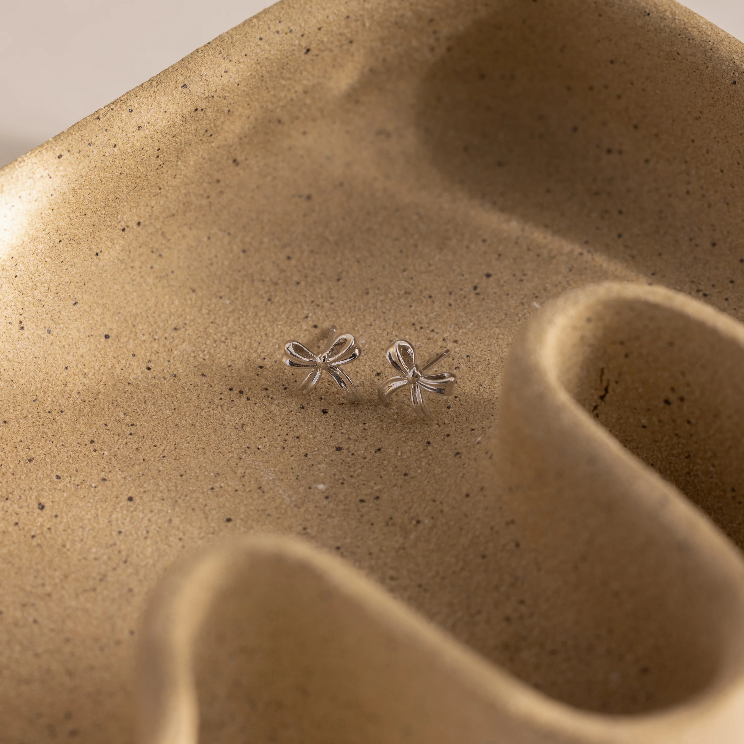 Bow Studs in Silver - Image 3