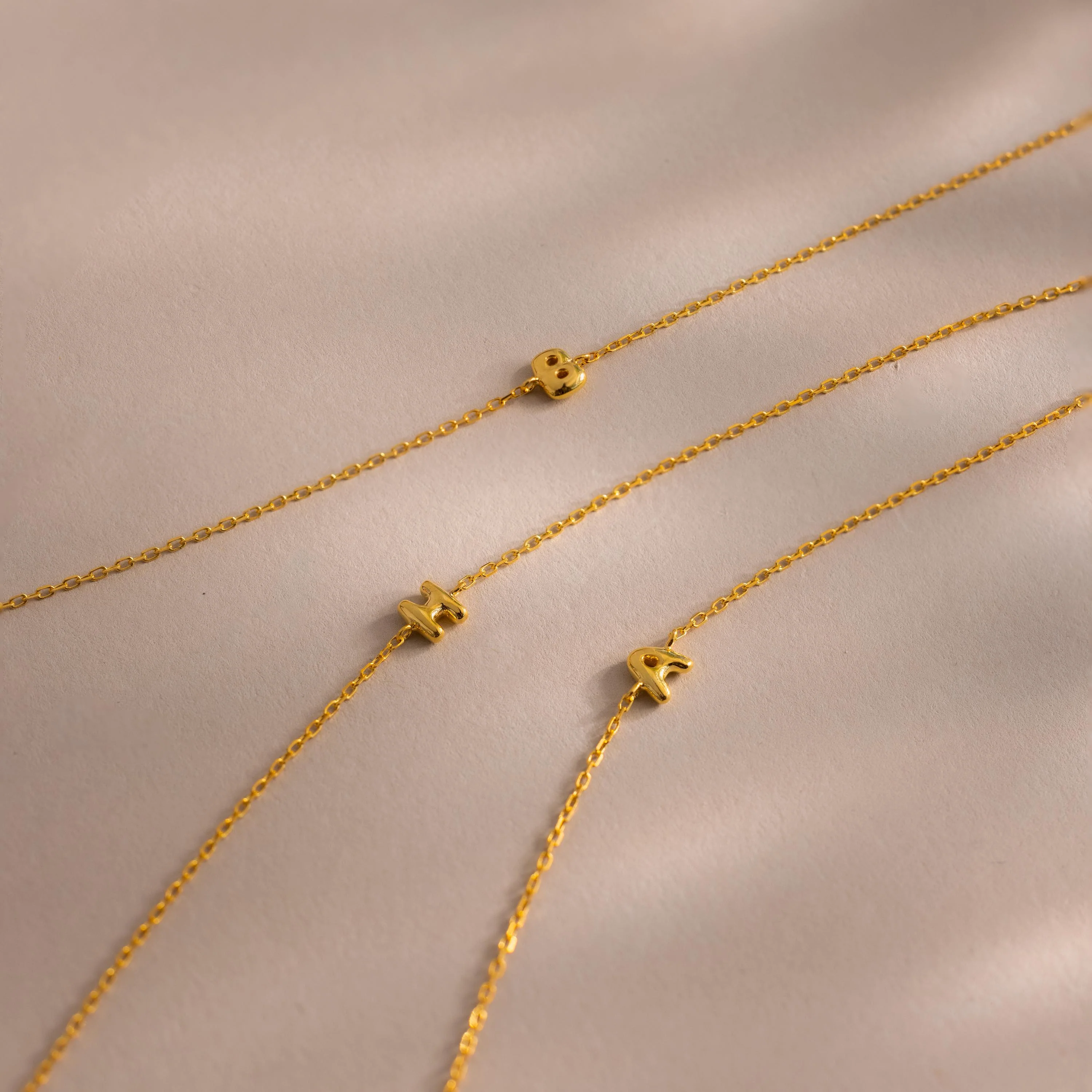Bubble Initial Bracelet