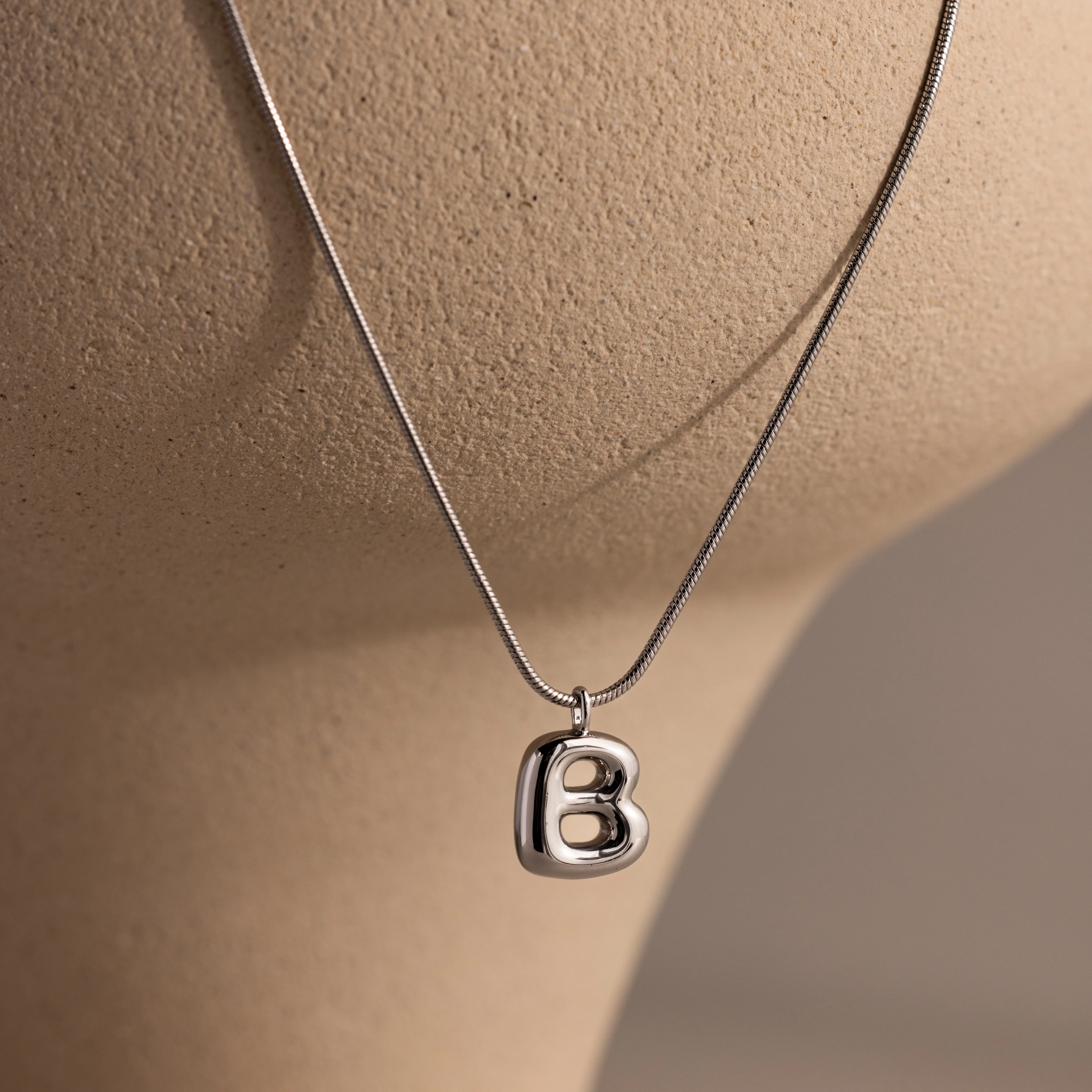 Bubble Letter Necklace in Silver - Image 21
