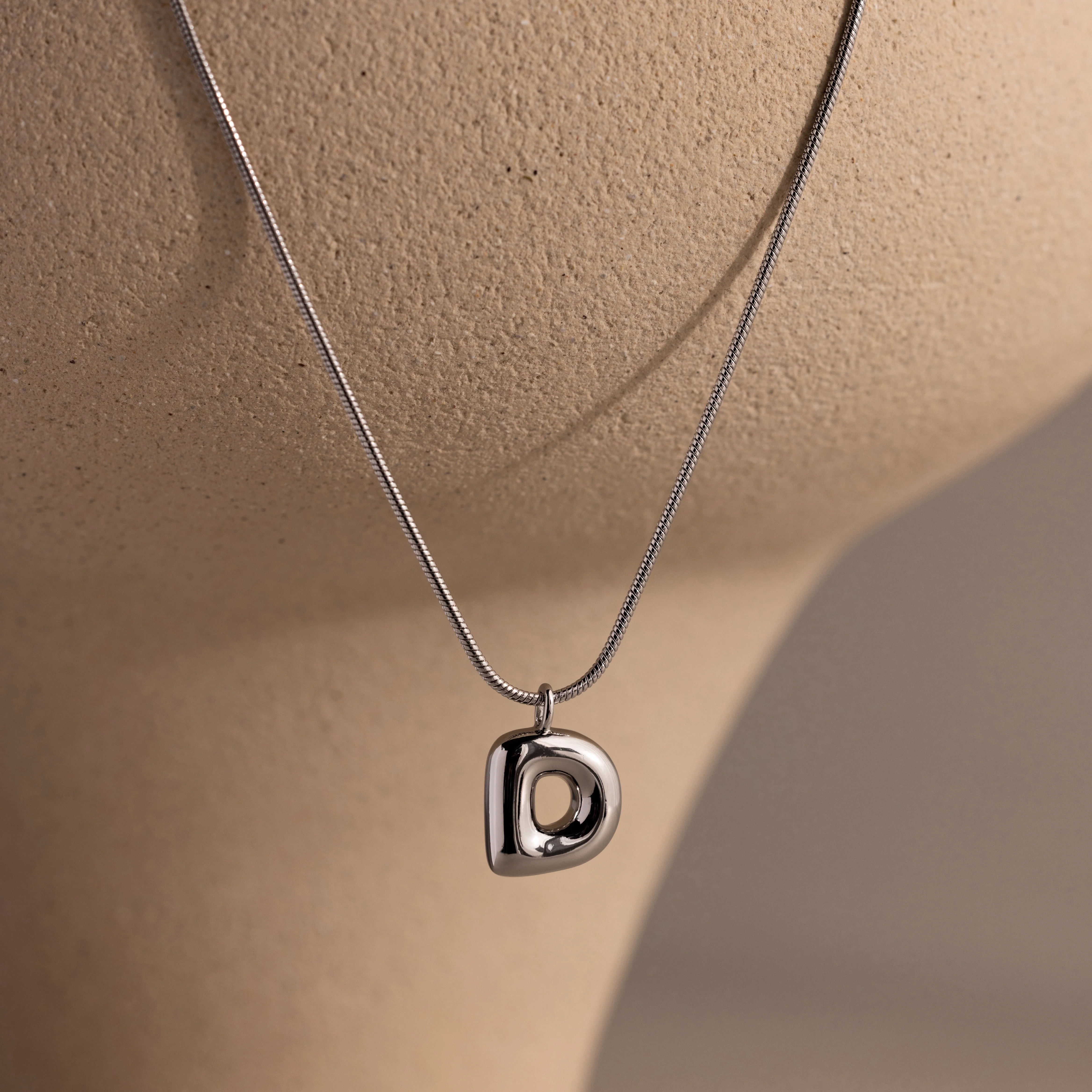 Bubble Letter Necklace in Silver - Image 13