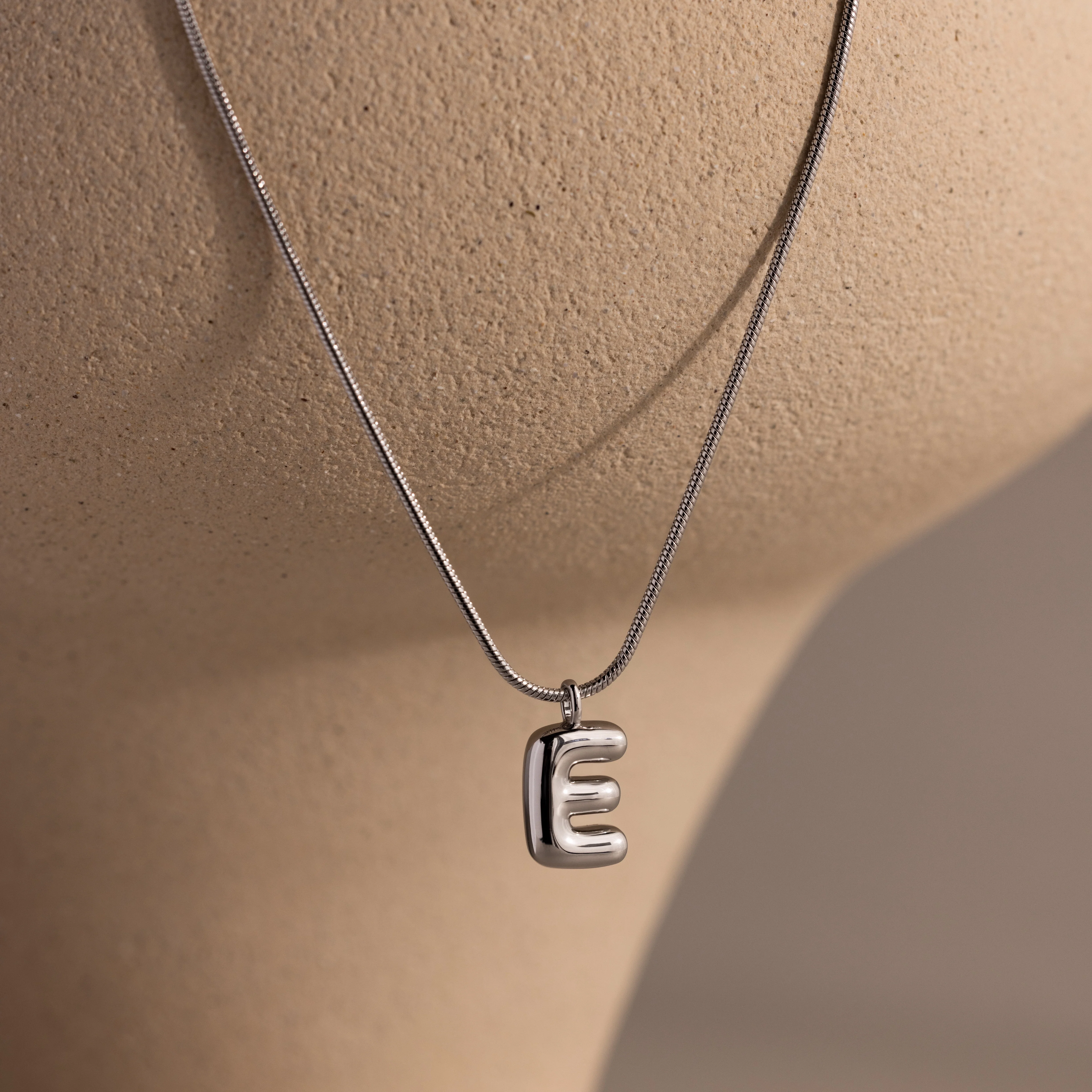 Bubble Letter Necklace in Silver - Image 23