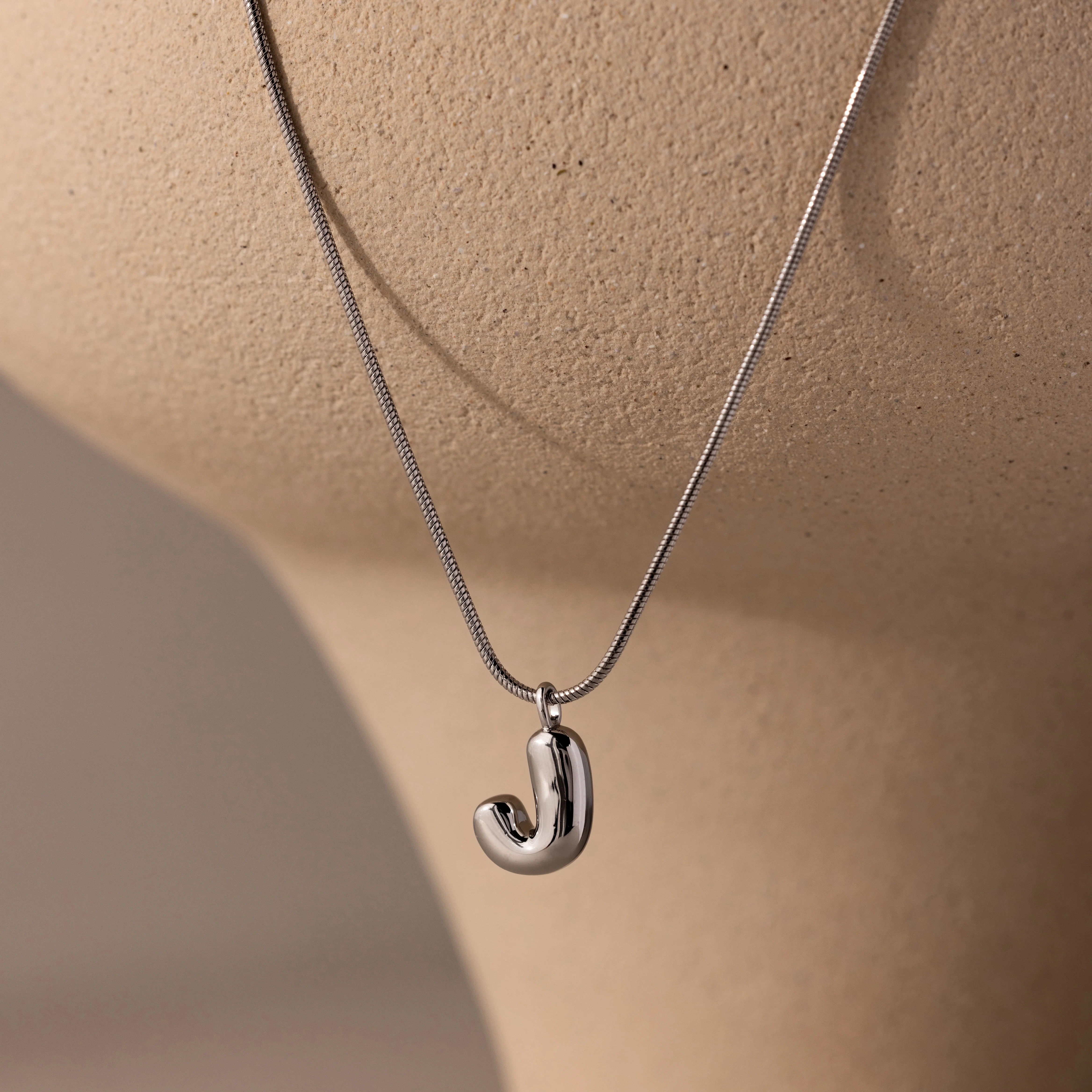 Bubble Letter Necklace in Silver - Image 27