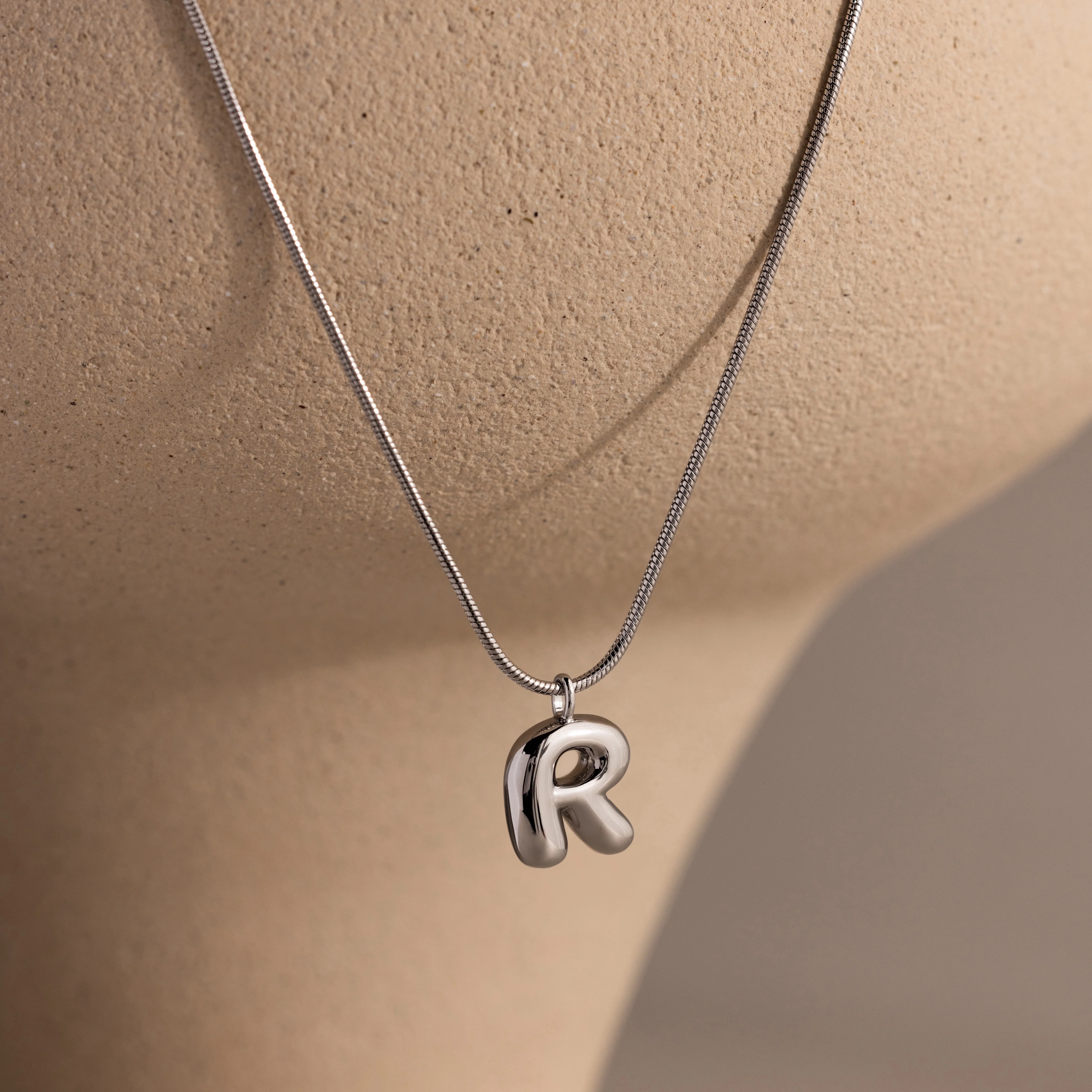 Bubble Letter Necklace in Silver - Image 17