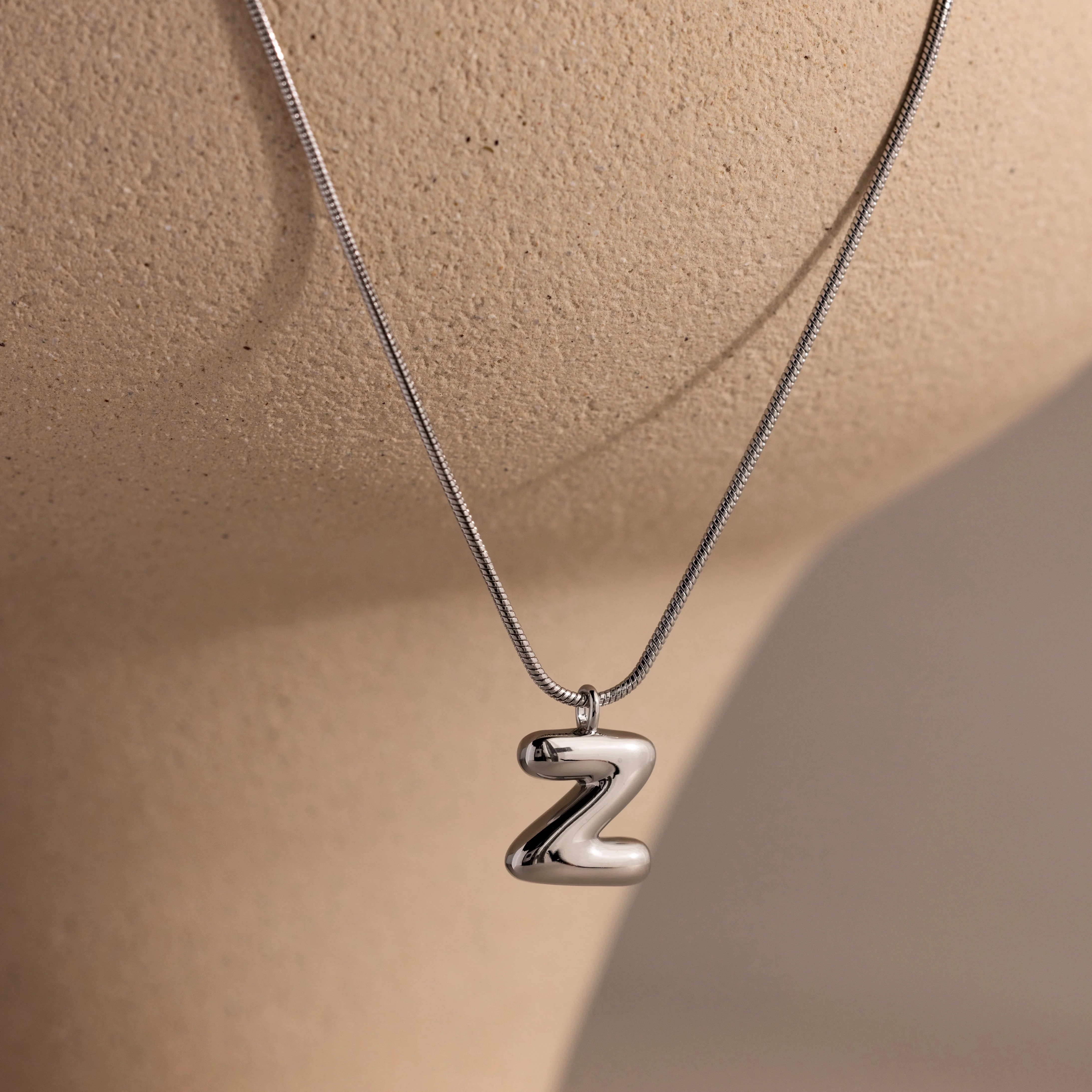 Bubble Letter Necklace in Silver - Image 32