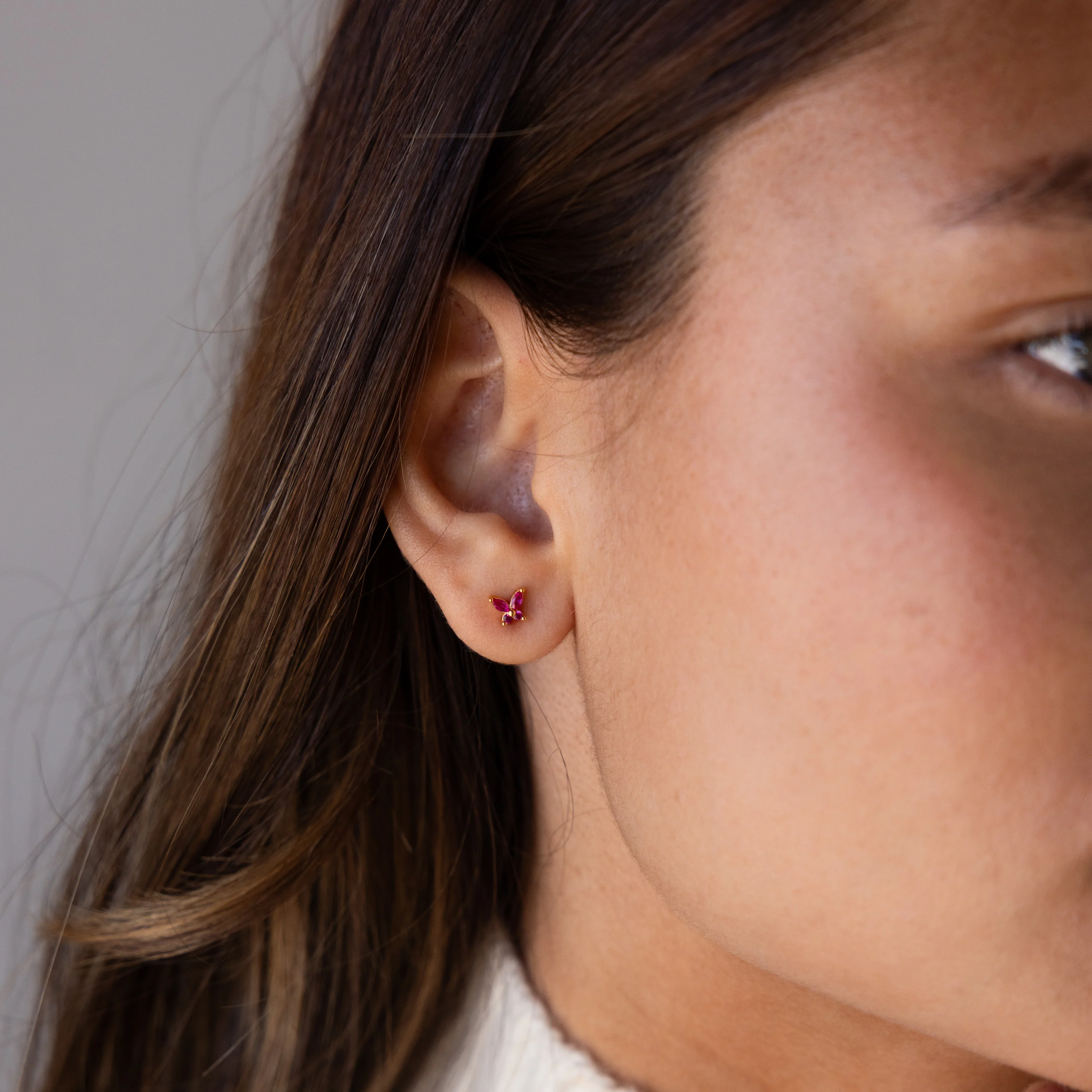 Butterfly Birthstone Flatback Studs - Image 2