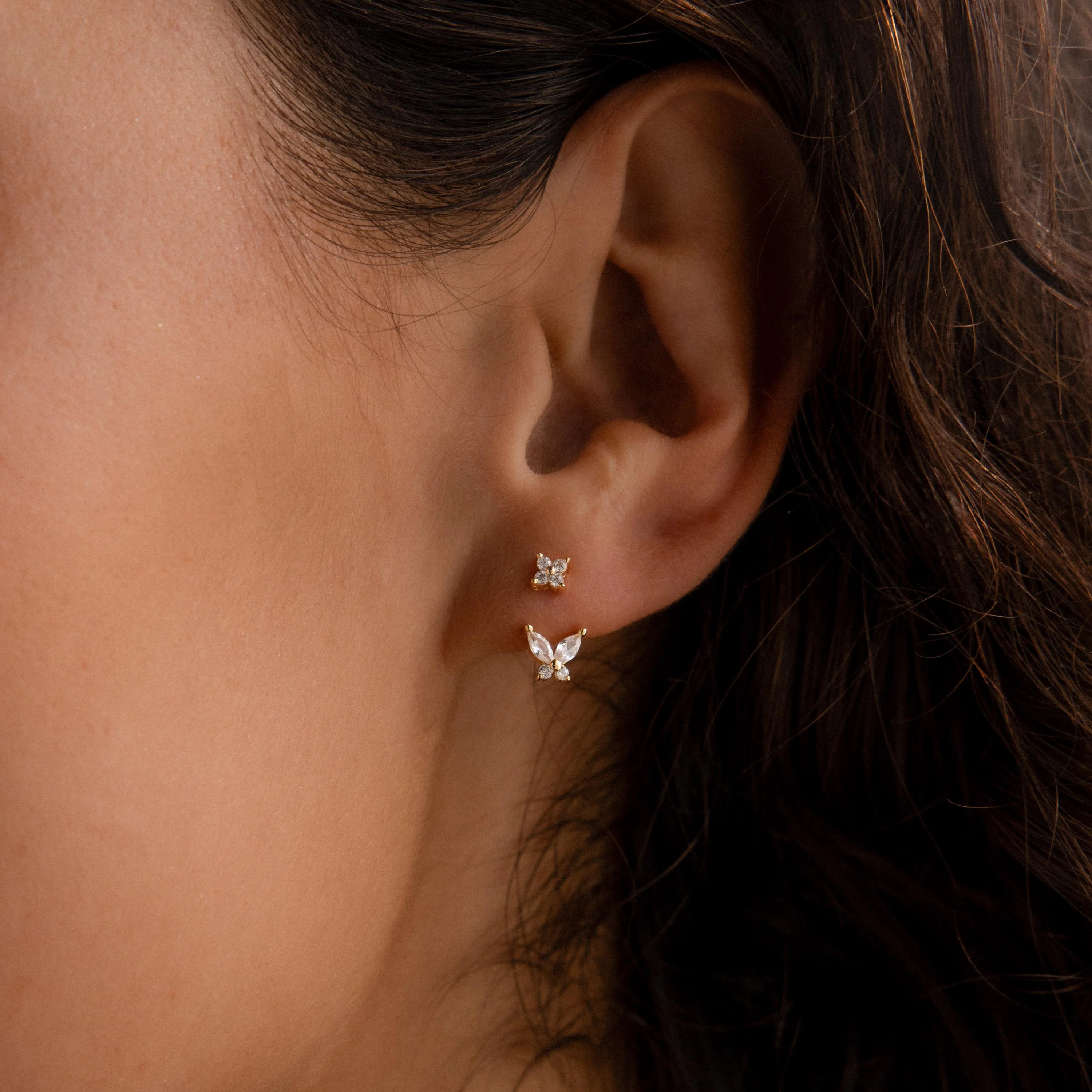Butterfly Ear Jackets in 18K Gold - Image 2