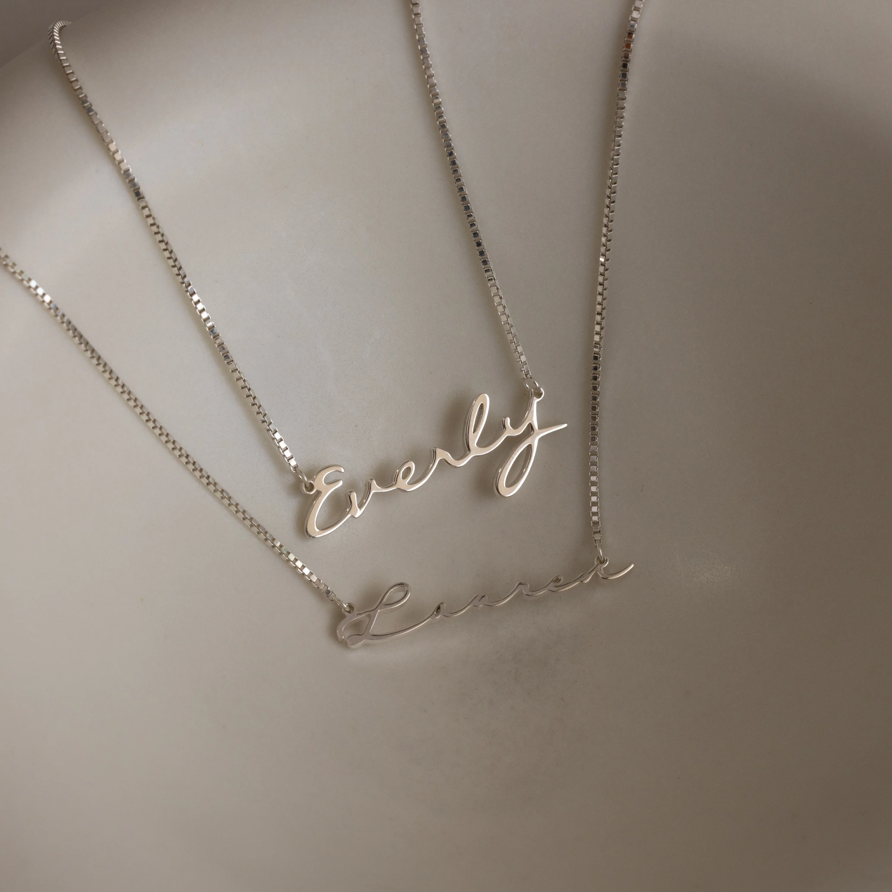 Callie Box Chain Name Necklace - Image 6