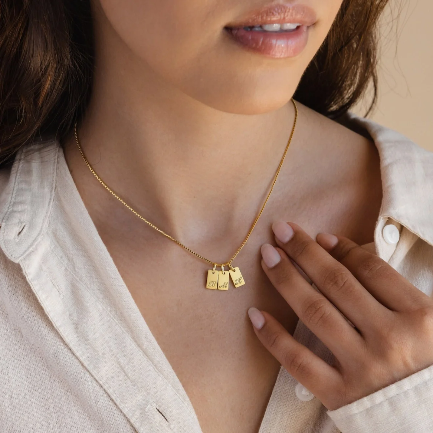 Carrie Mini Tag Necklace - Image 2