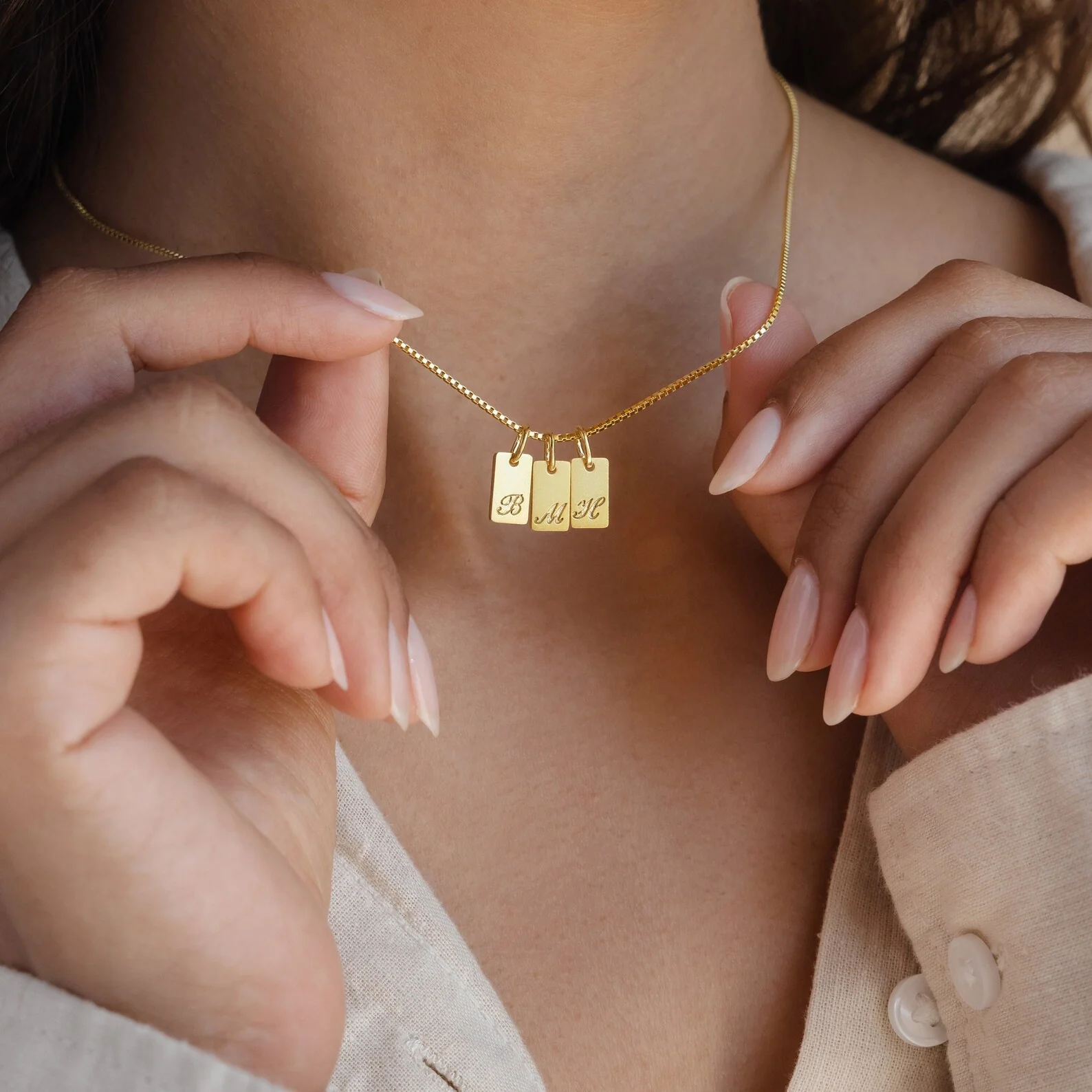 Carrie Mini Tag Necklace - Image 7