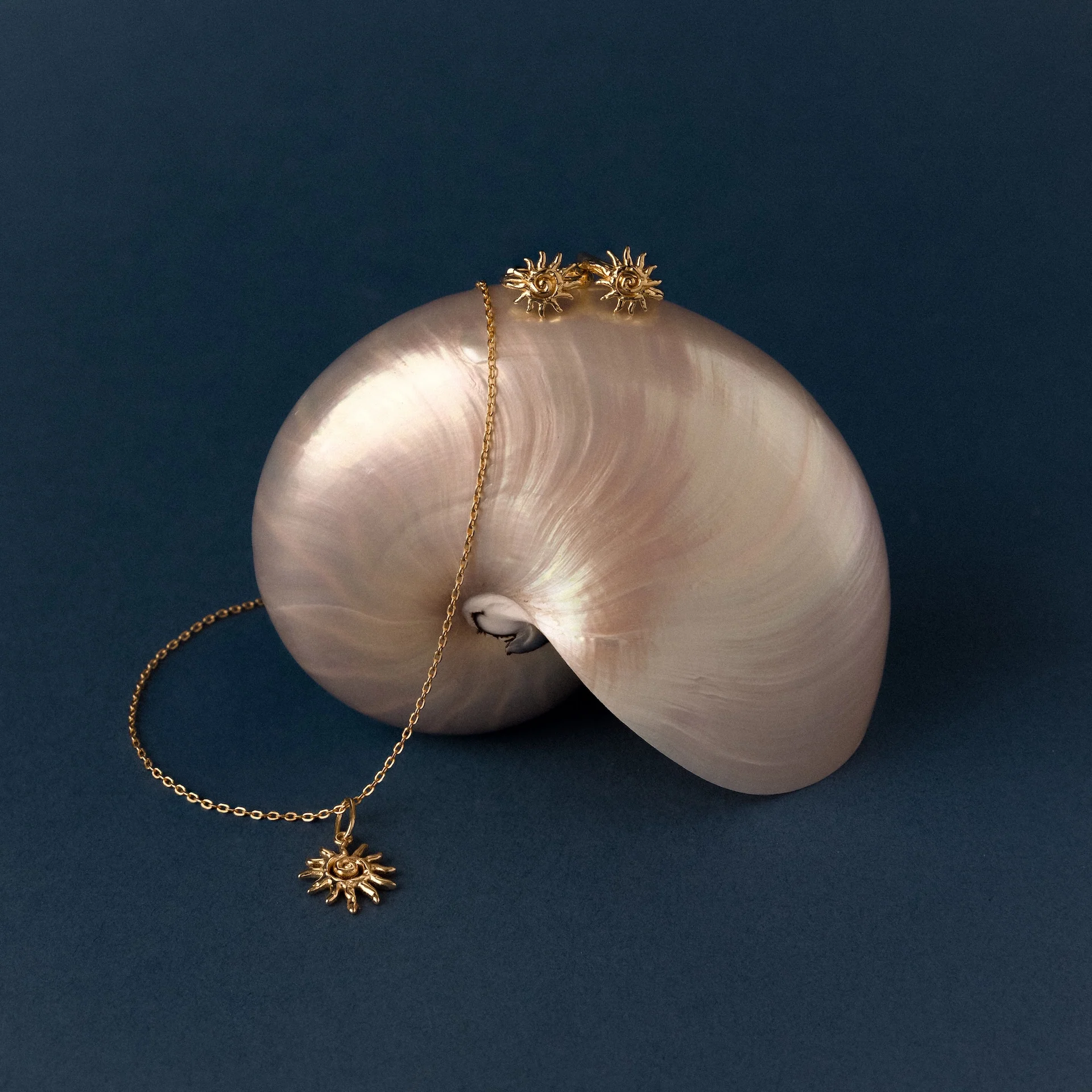 Celestial Sun Necklace in 18K Gold - Image 7