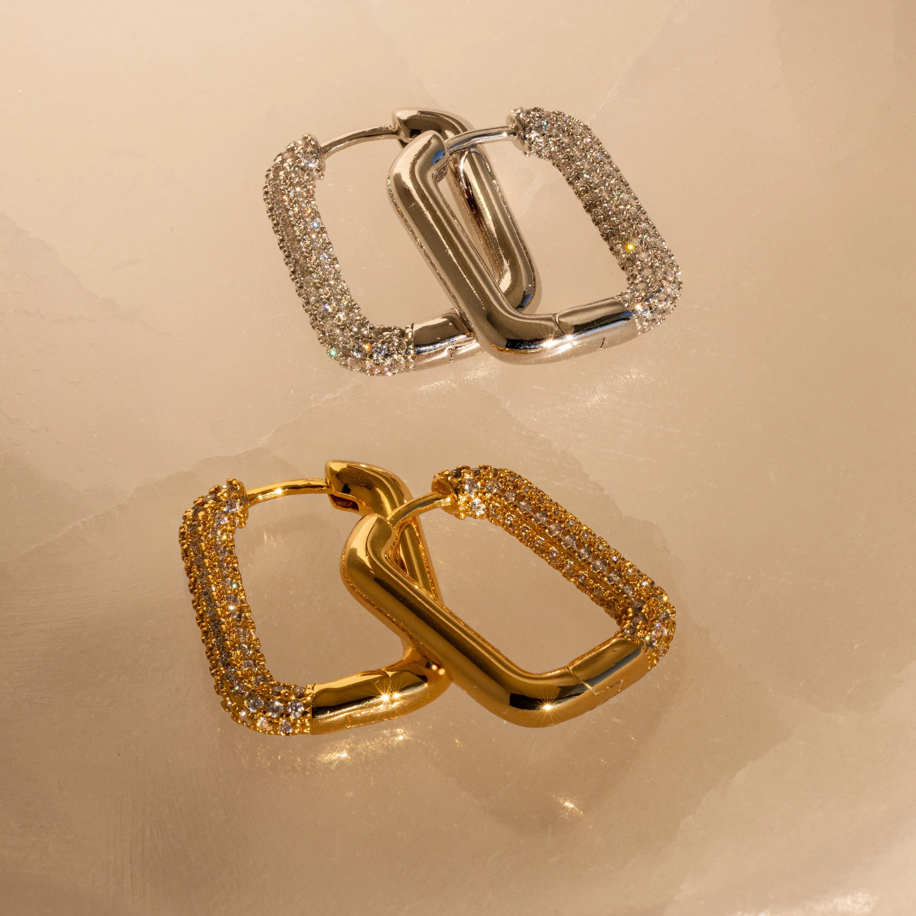 Chunky Pave Link Earrings - Image 5