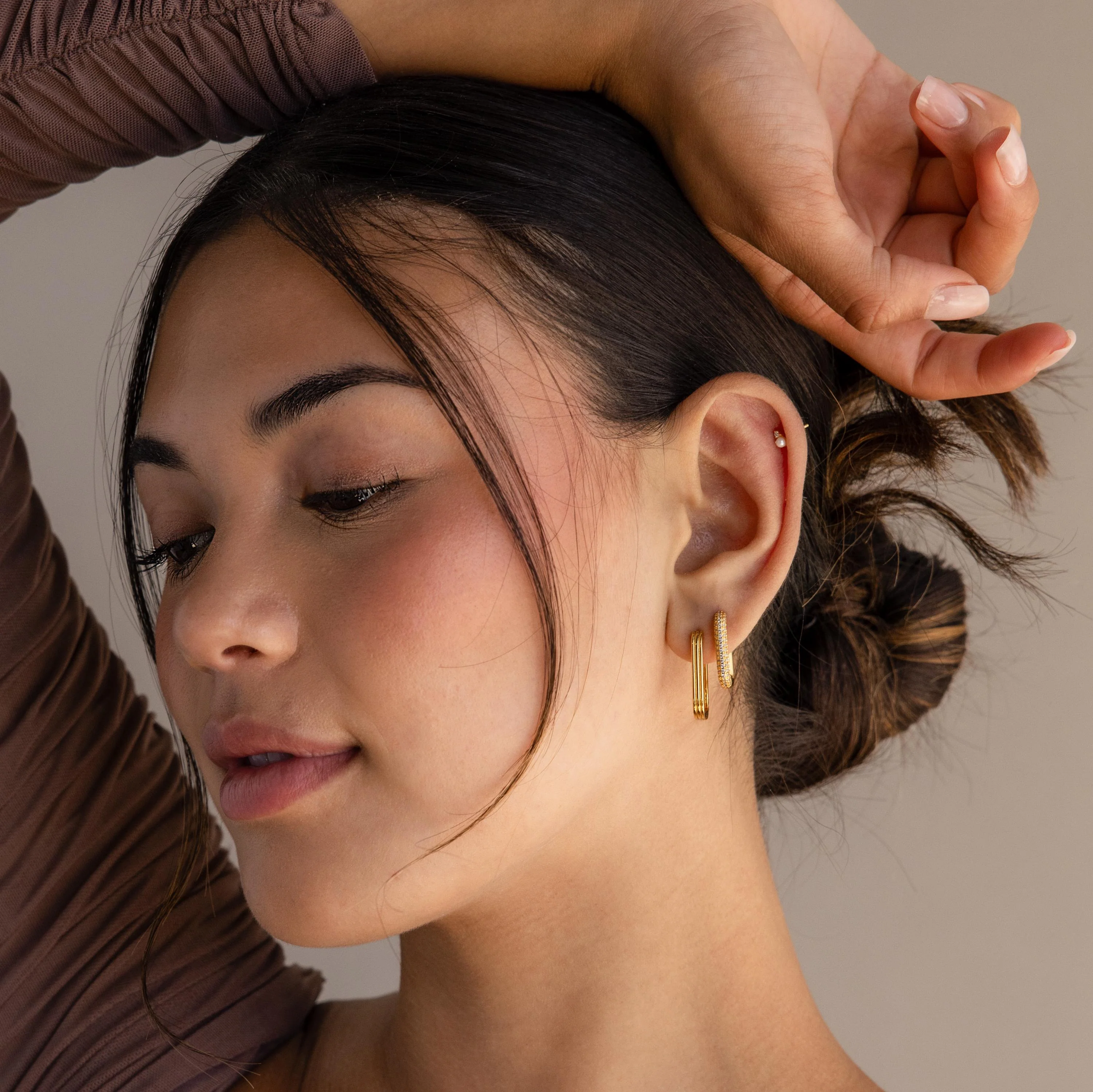Chunky Pave Link Earrings - Image 6