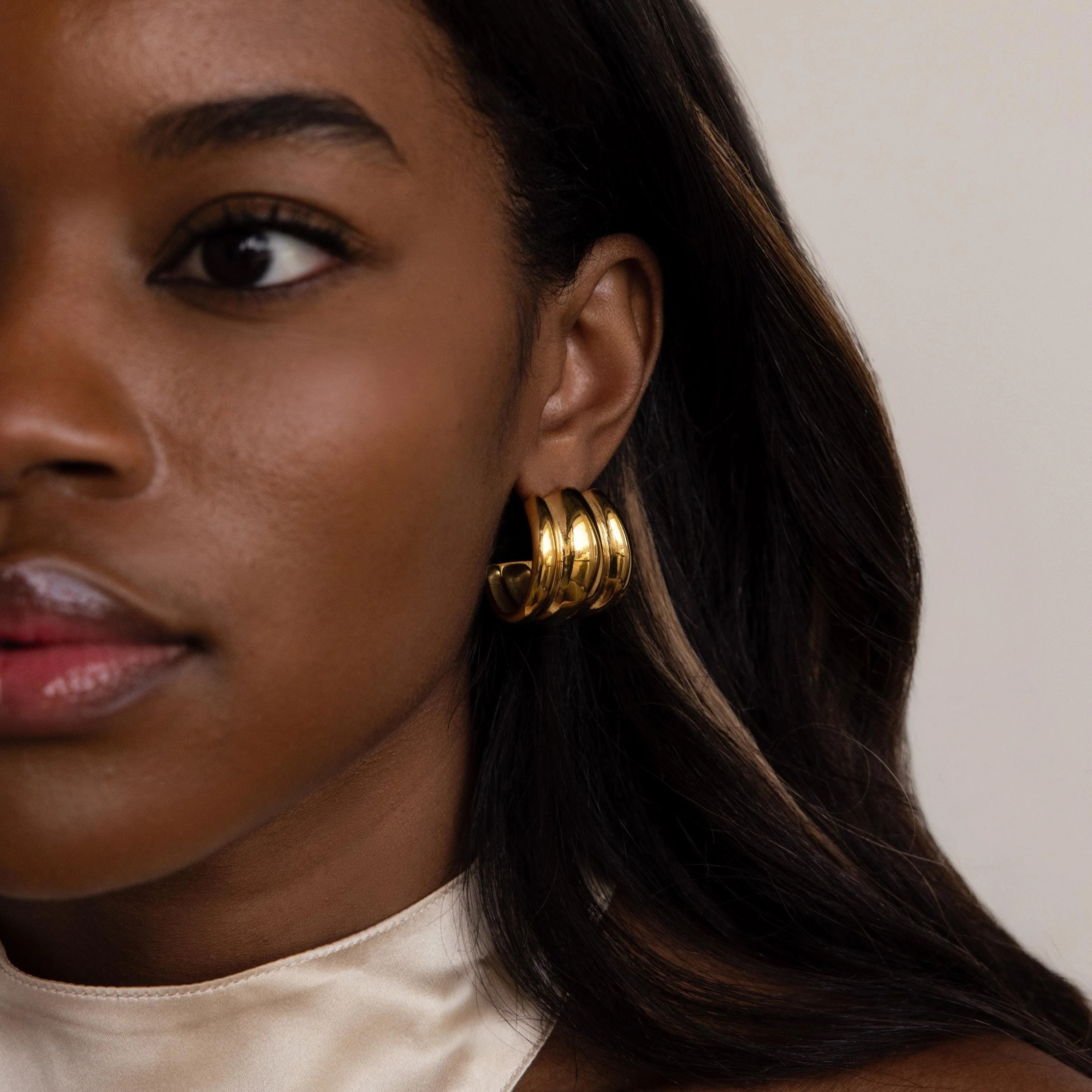 Chunky Triple Hoops - Image 2