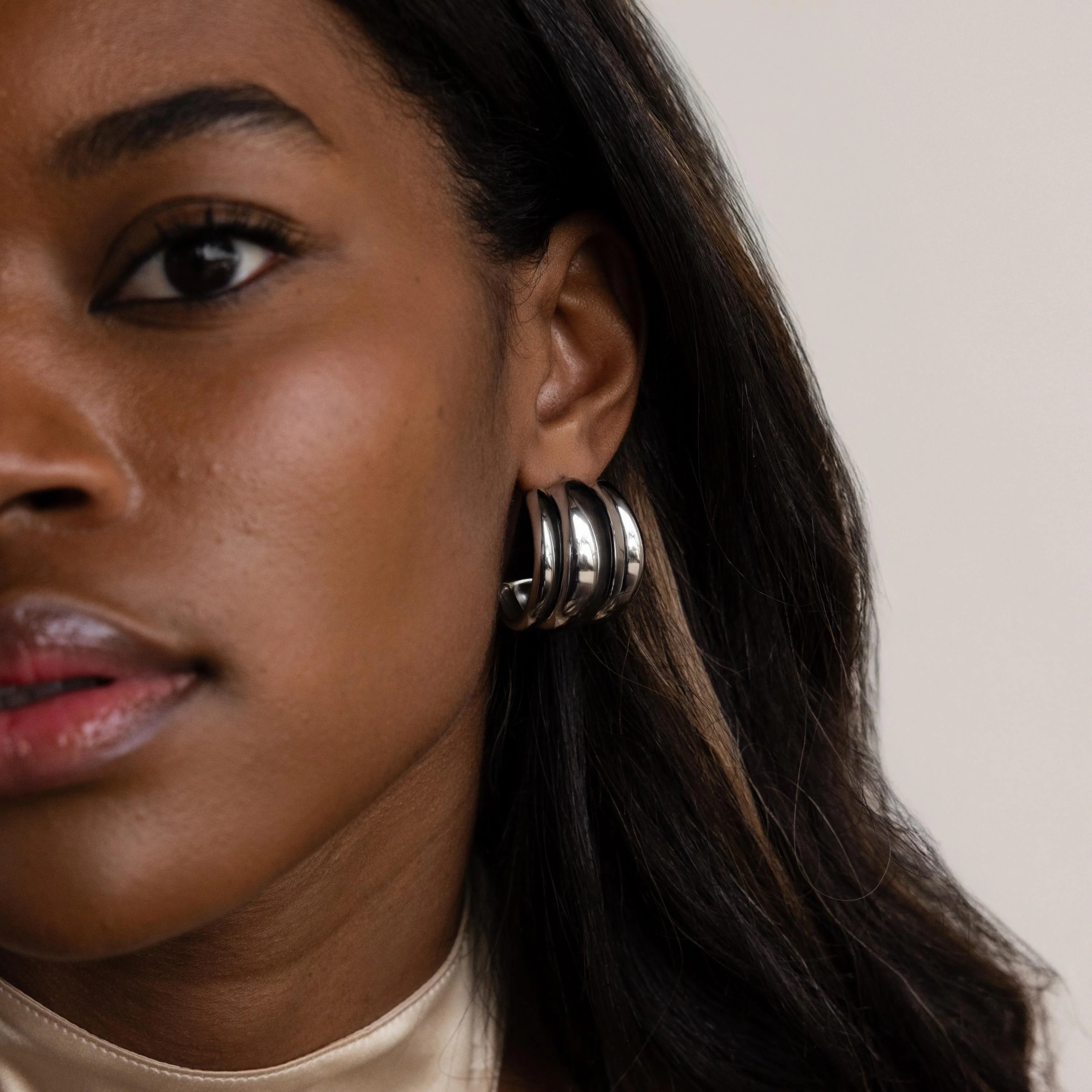 Chunky Triple Hoops - Image 4