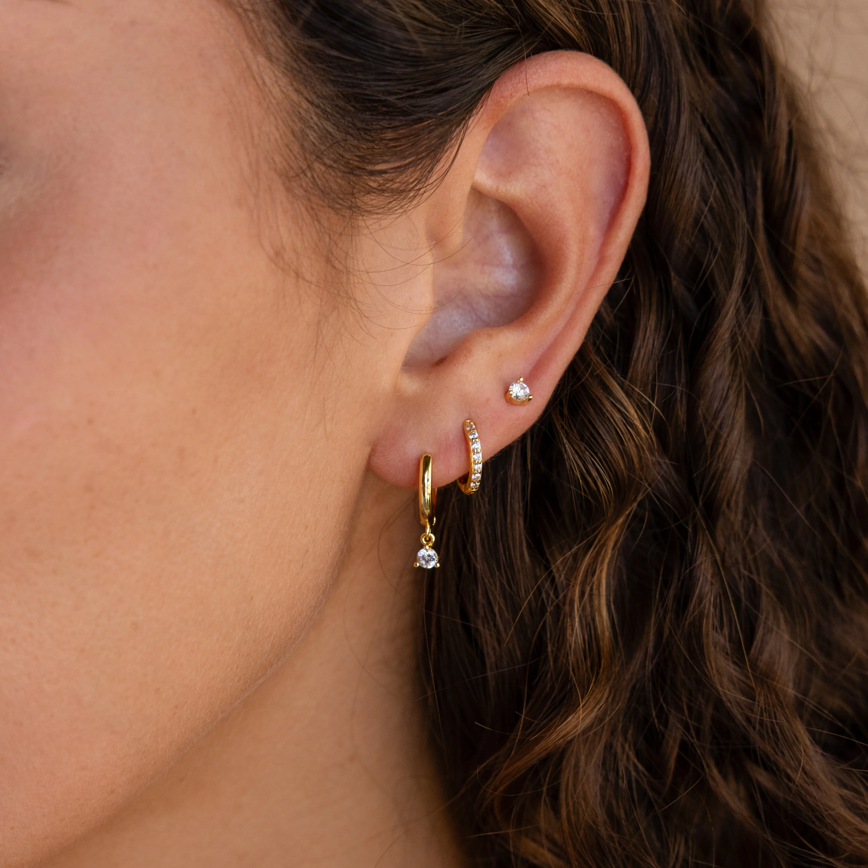 Classic Diamond Earrings Set - Image 2