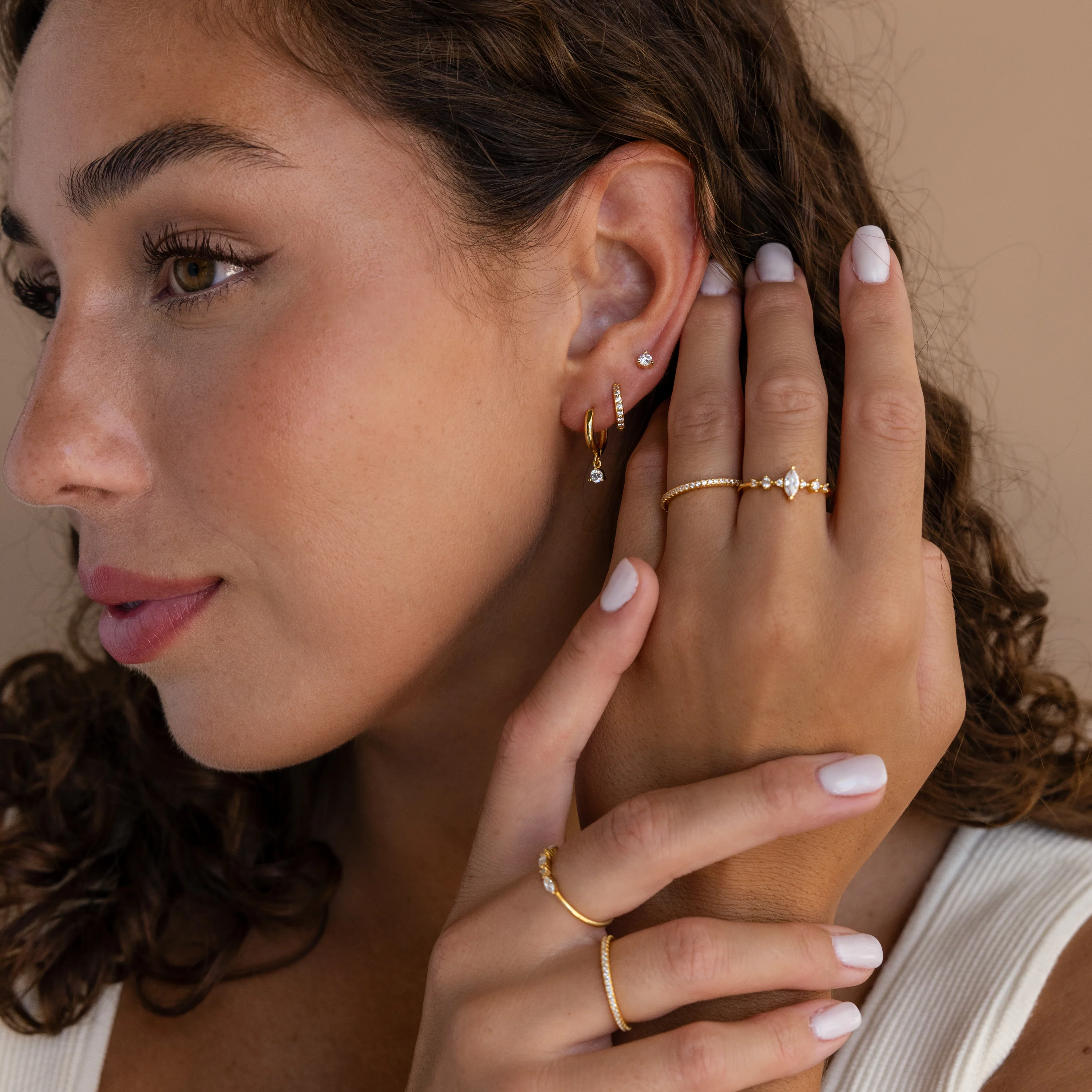 Classic Diamond Earrings Set - Image 7