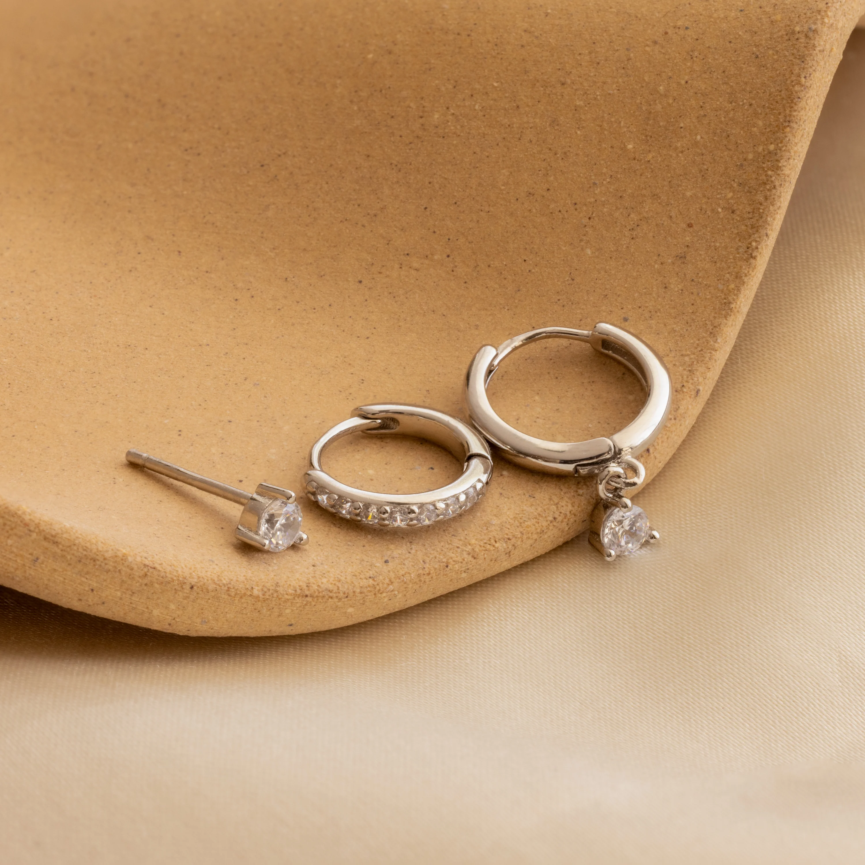 Classic Diamond Earrings Set - Image 8