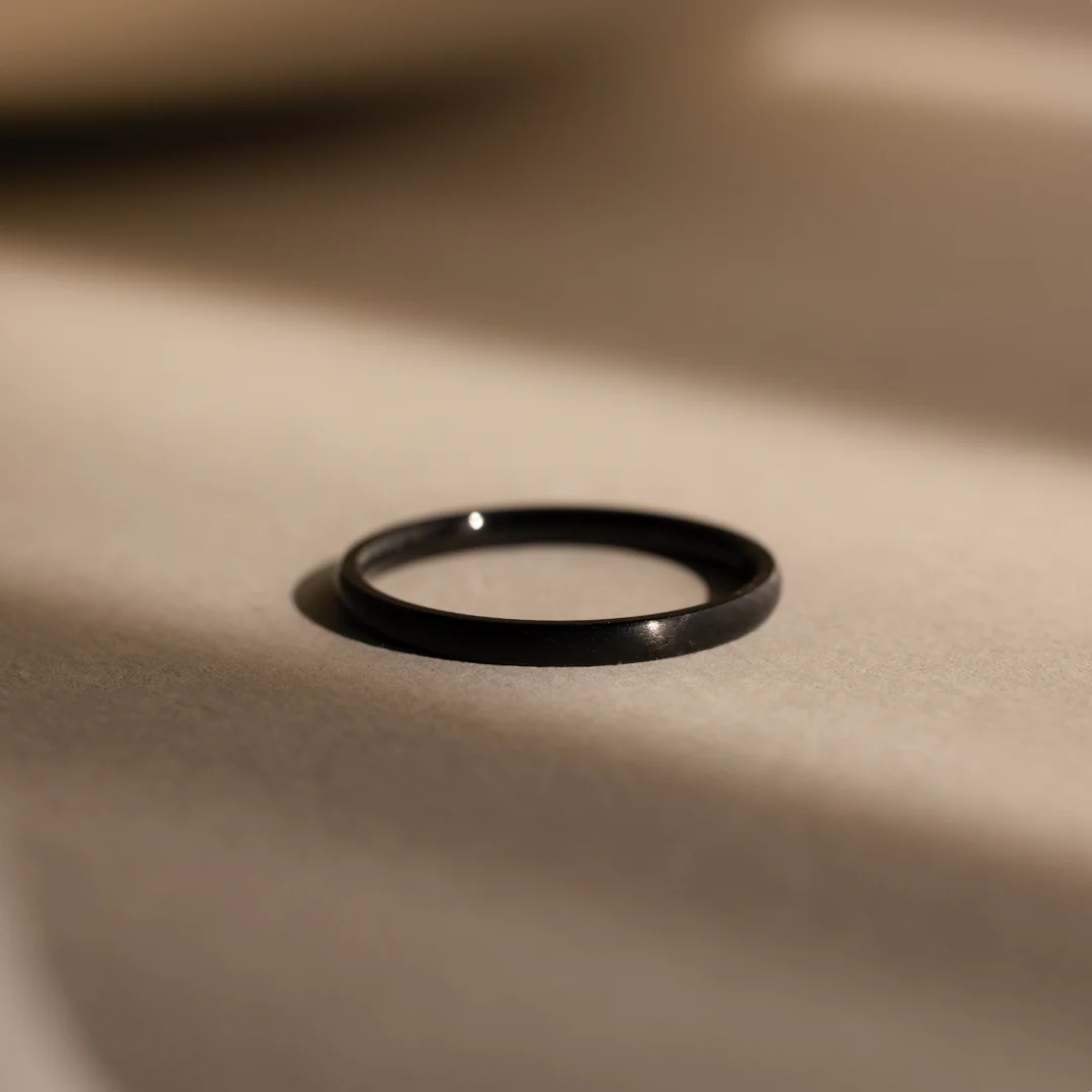 Classic Men's Black Rings Set - Image 7