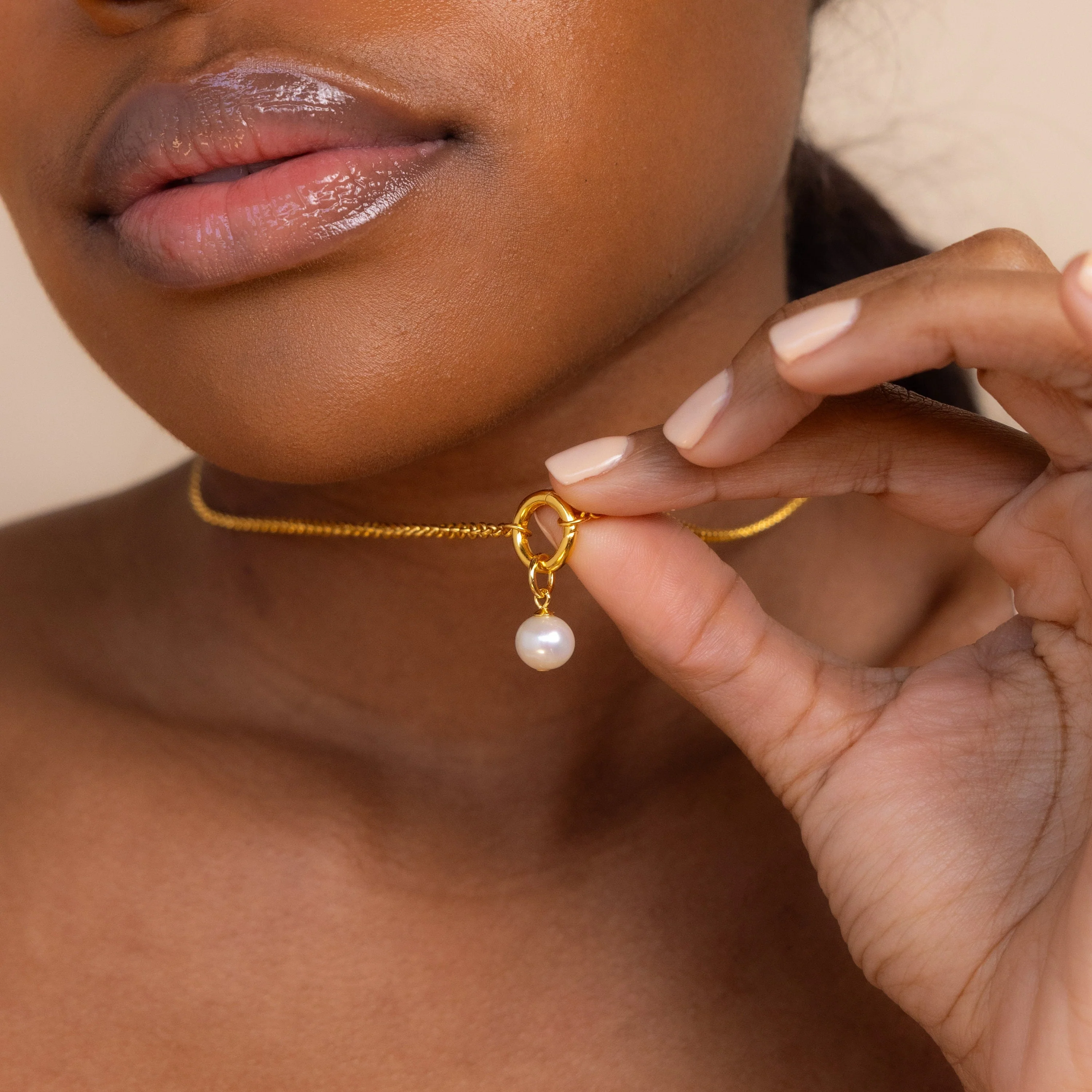 Classic Pearl Charm in Silver - Image 3