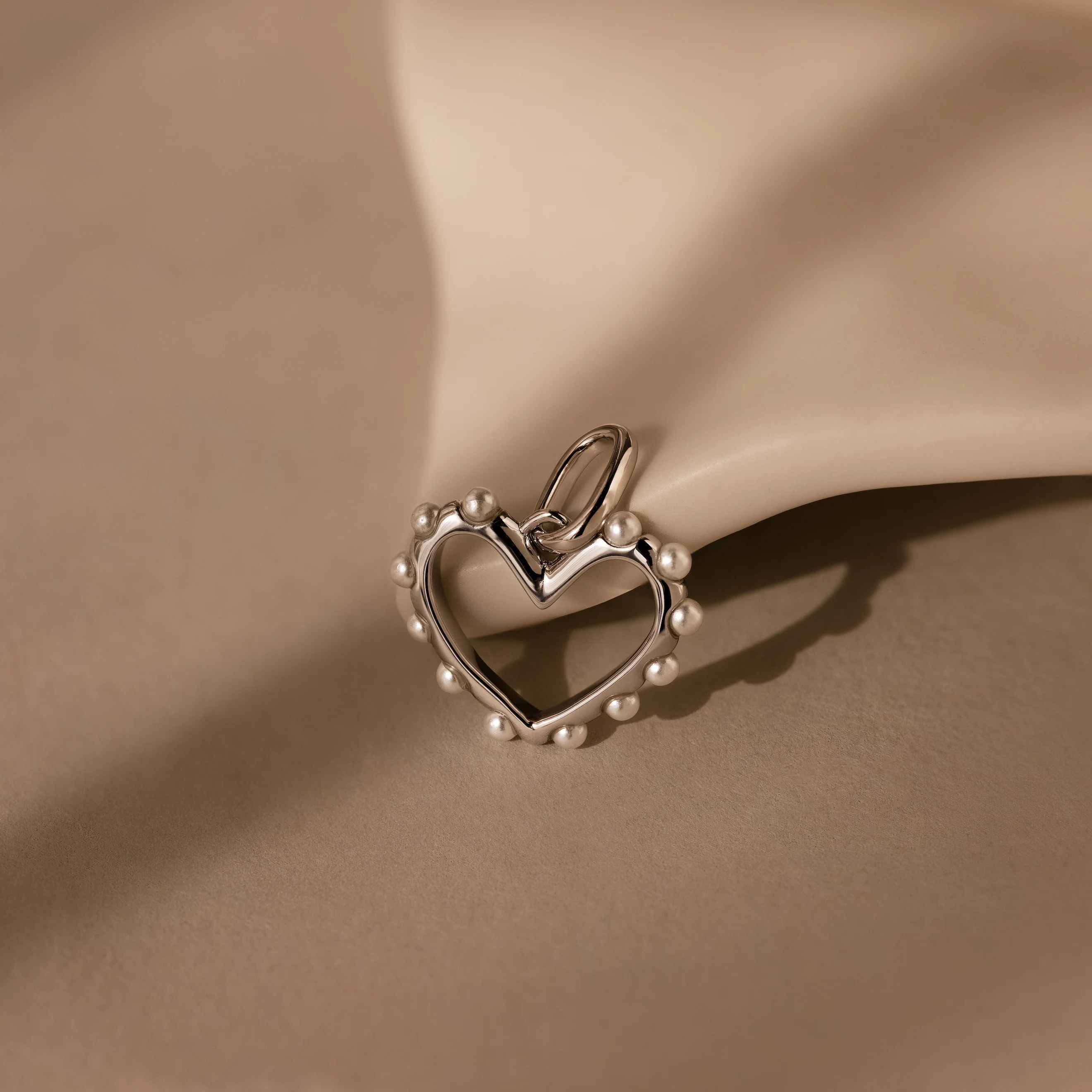 Classic Pearl Heart Charm - Image 3