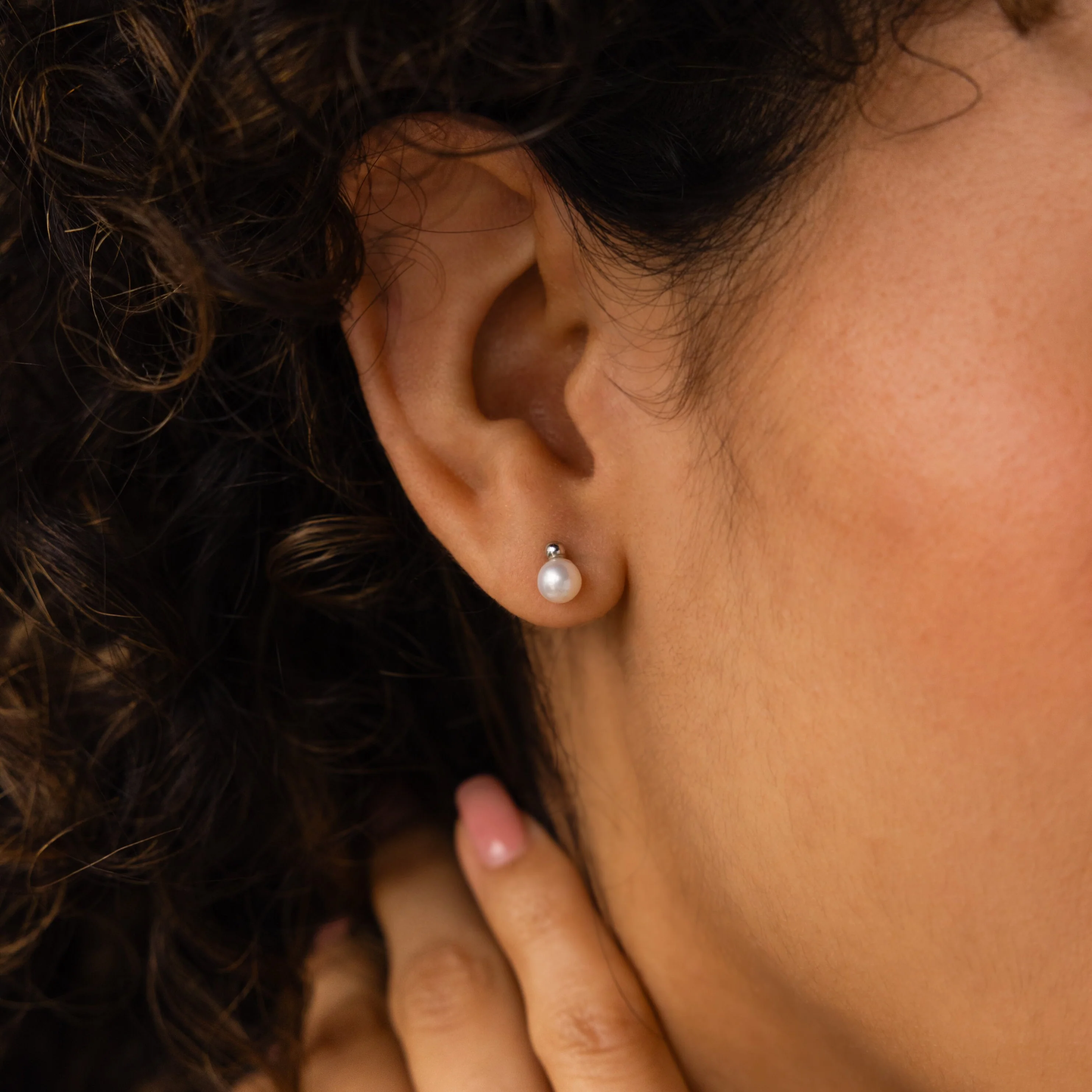 Classic Pearl Studs - Image 4