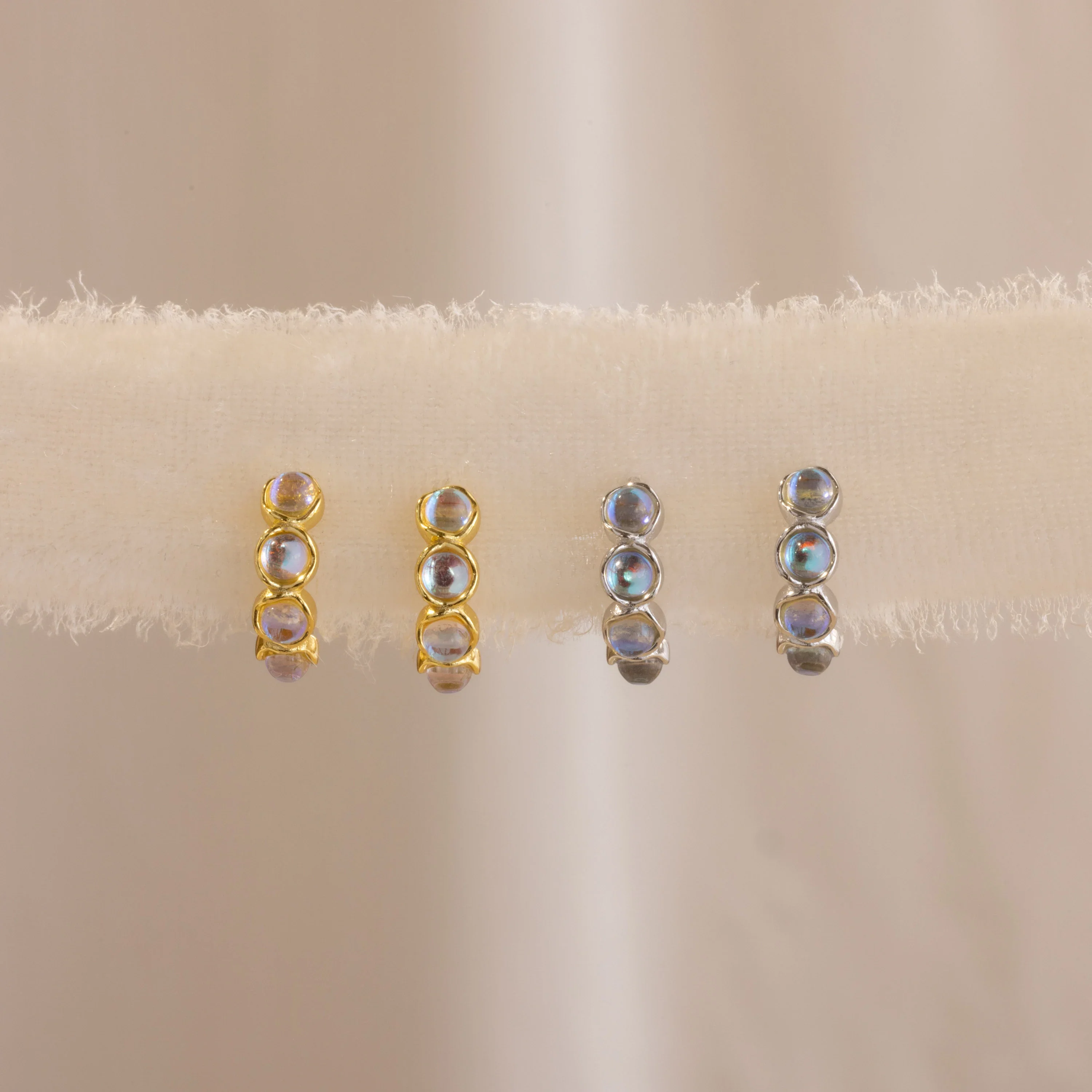 Clear Moonstone Huggies - Image 3
