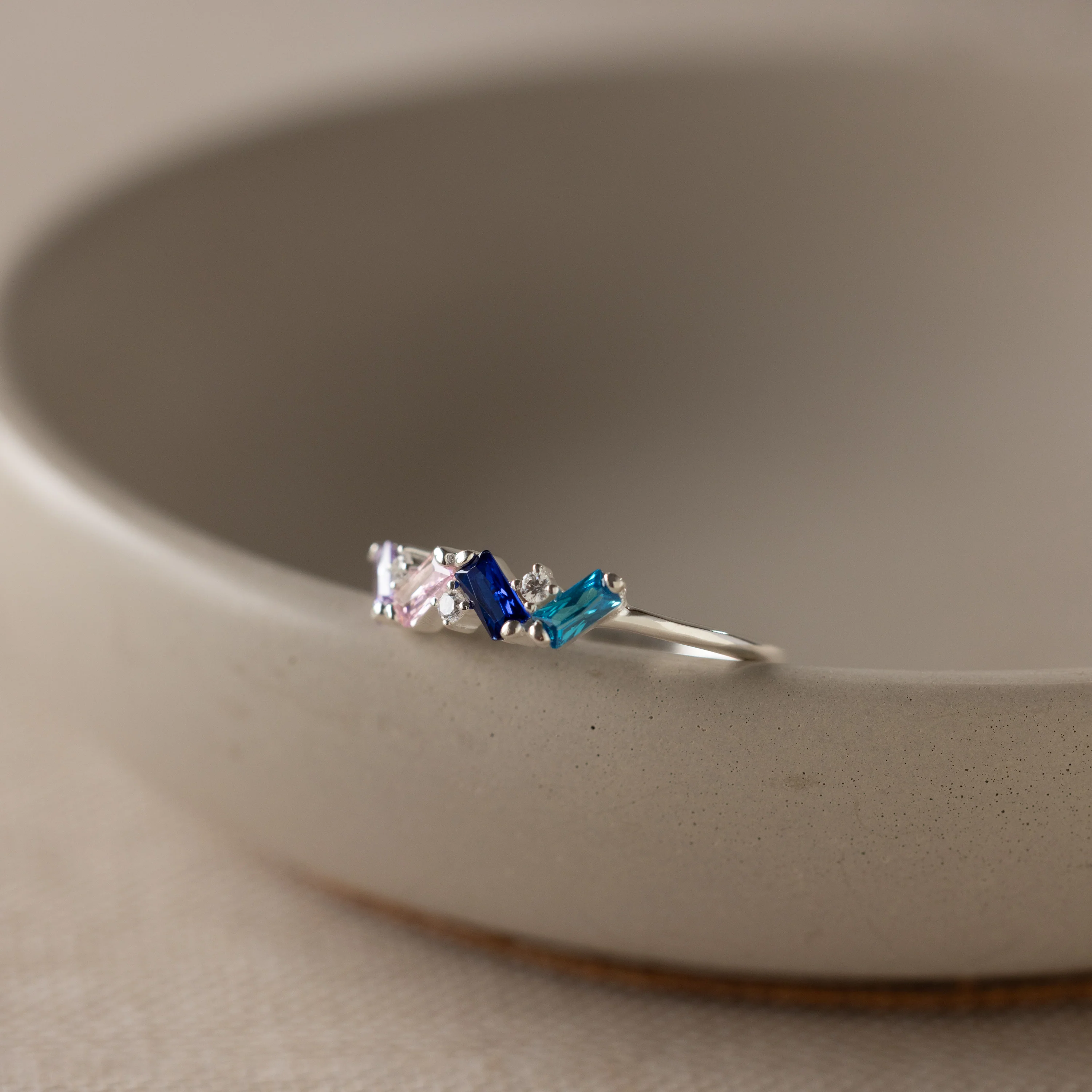 Cluster Baguette Birthstone Ring - Image 7