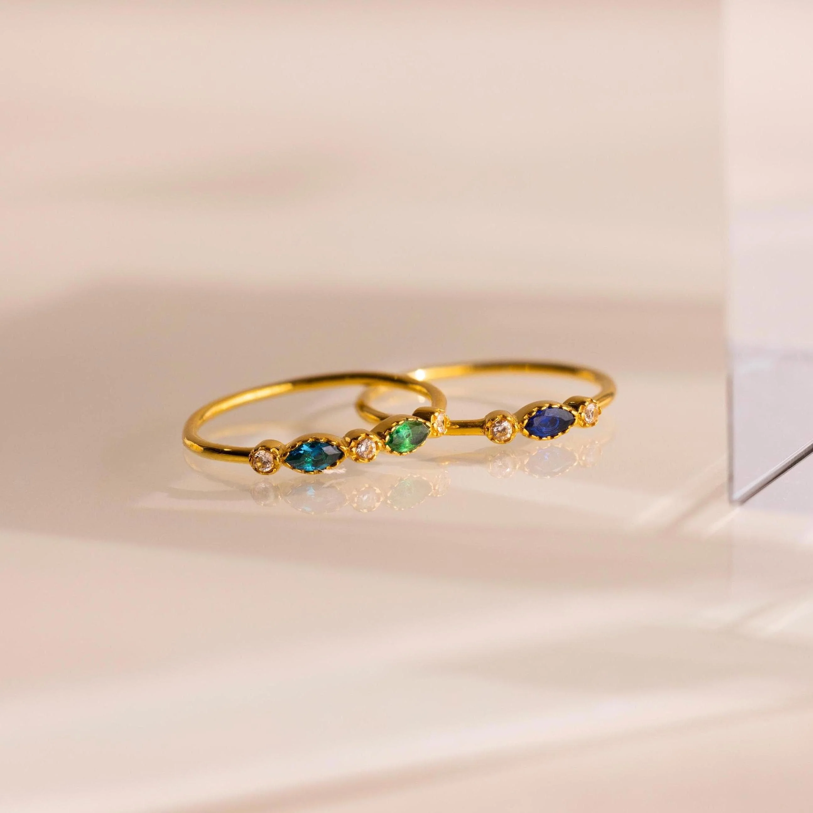 Cluster Marquise Birthstone Ring - Image 3