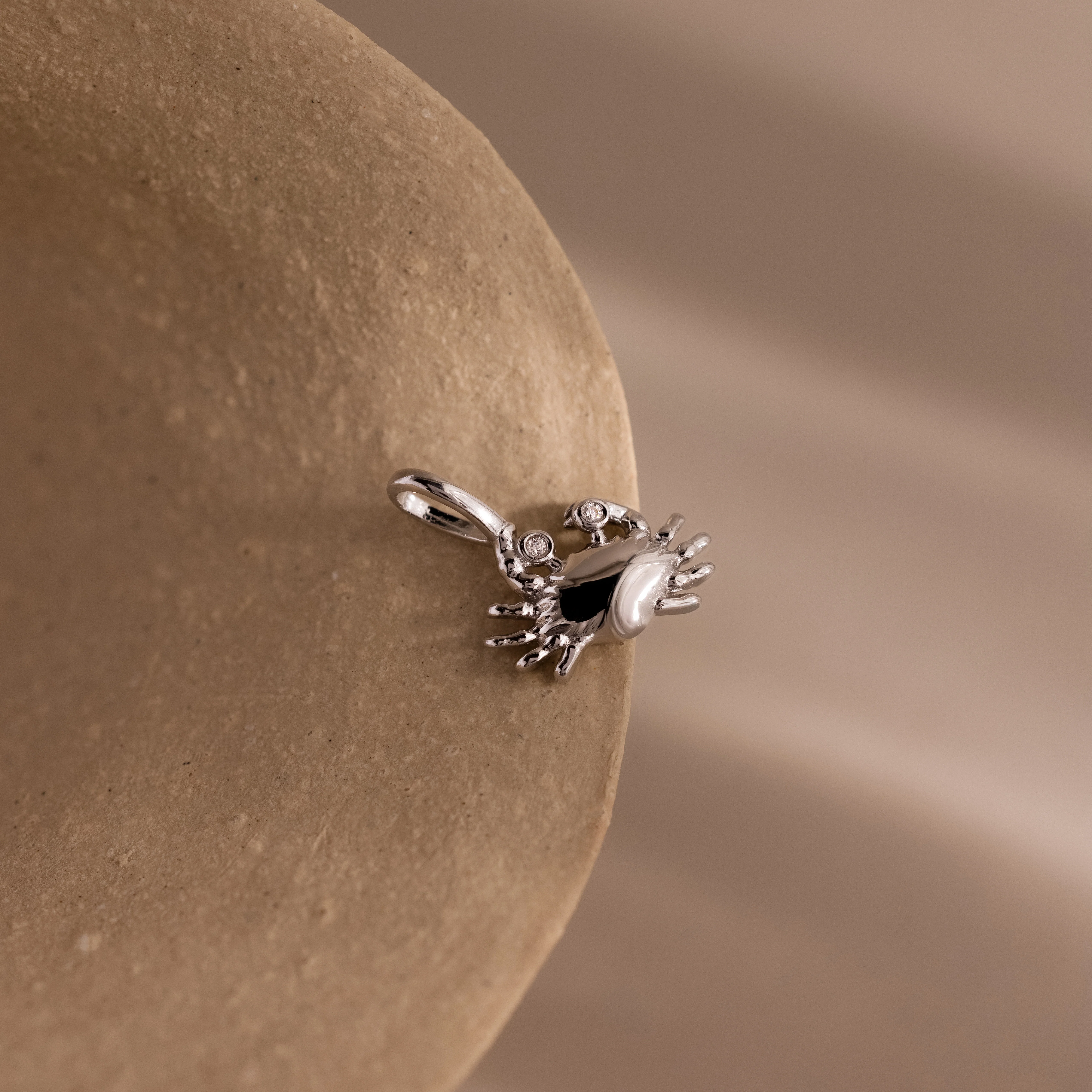 Crab Charm in Silver