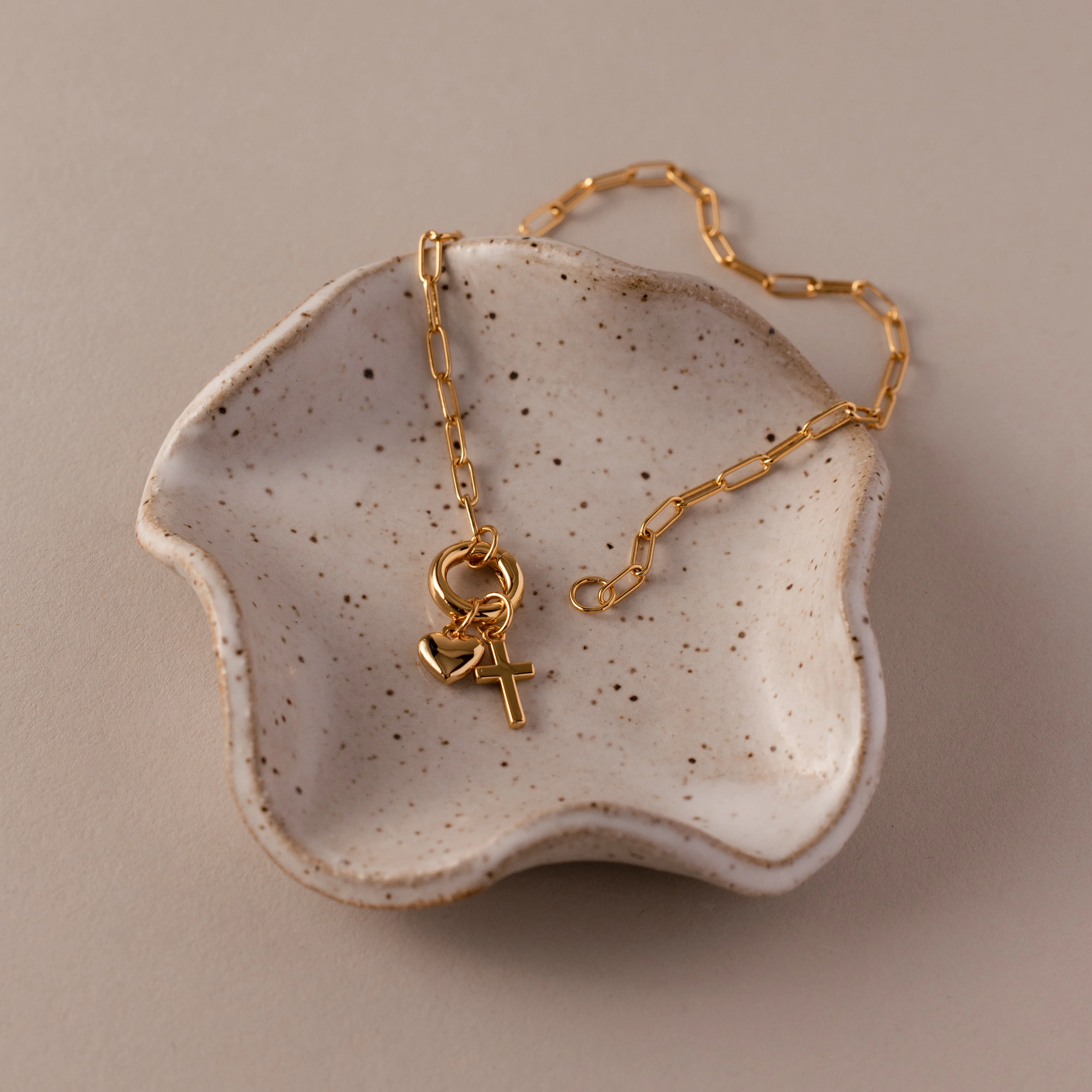 Cross & Heart Charm Bracelet - Image 7