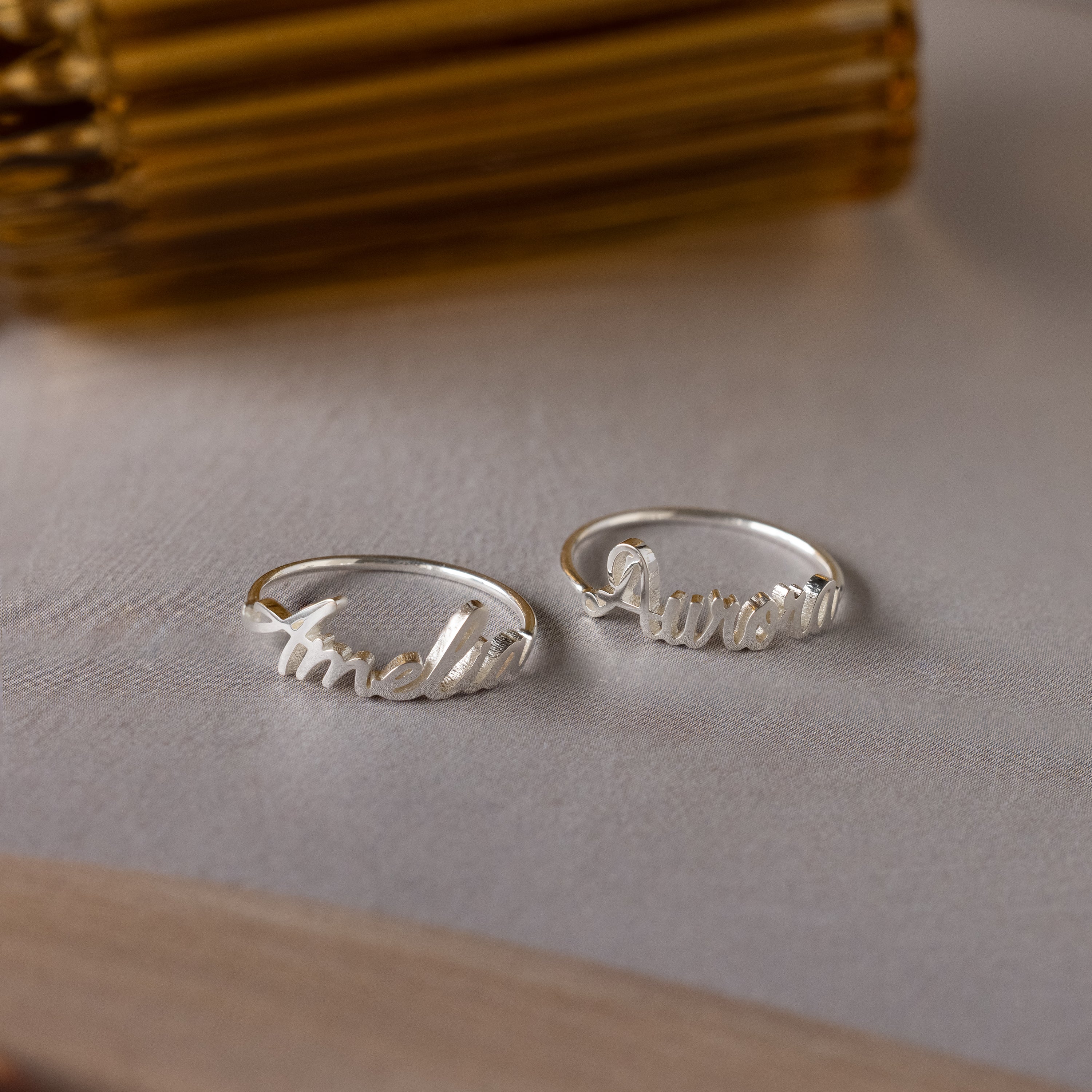 Grace Script Name Ring - Image 3