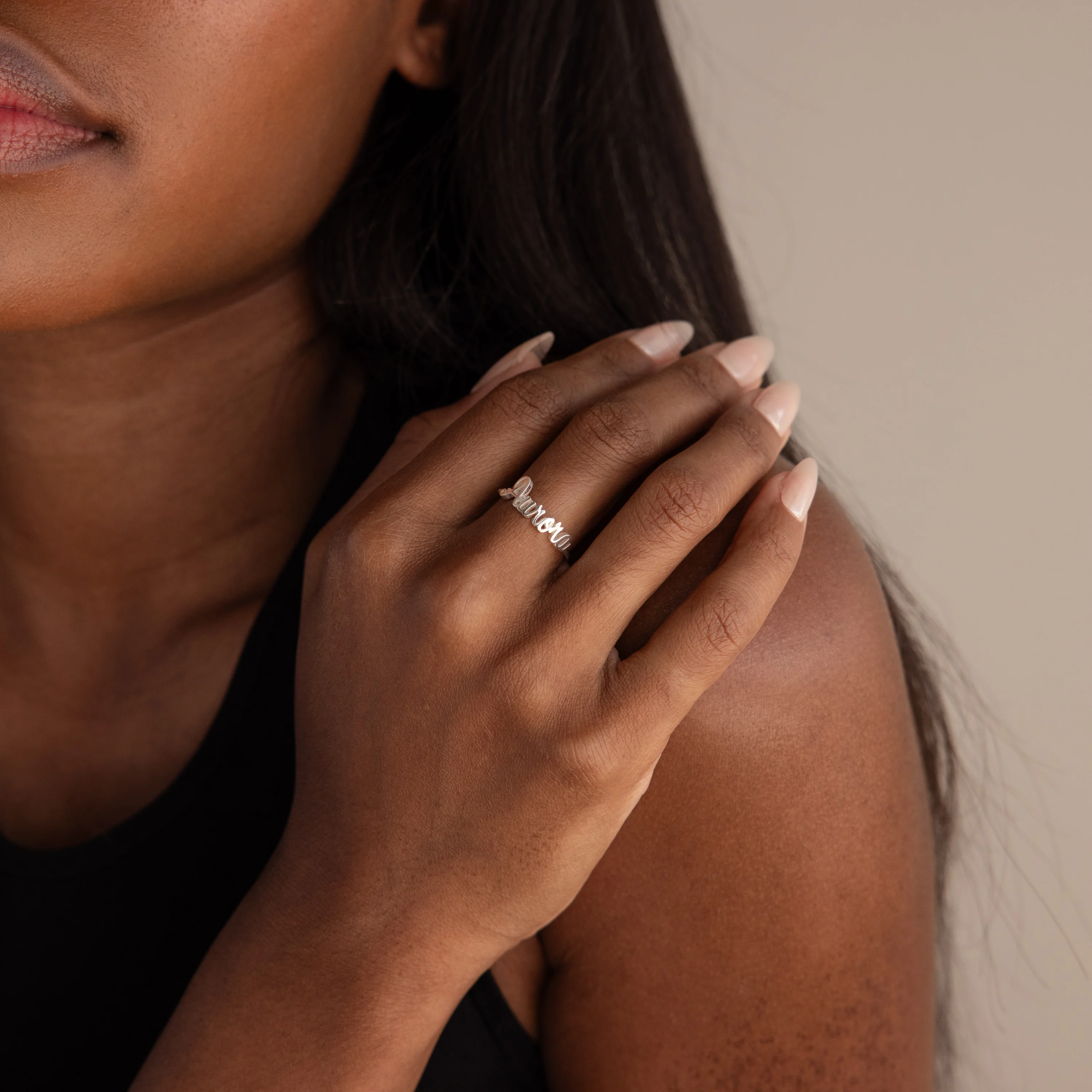 Grace Script Name Ring - Image 5