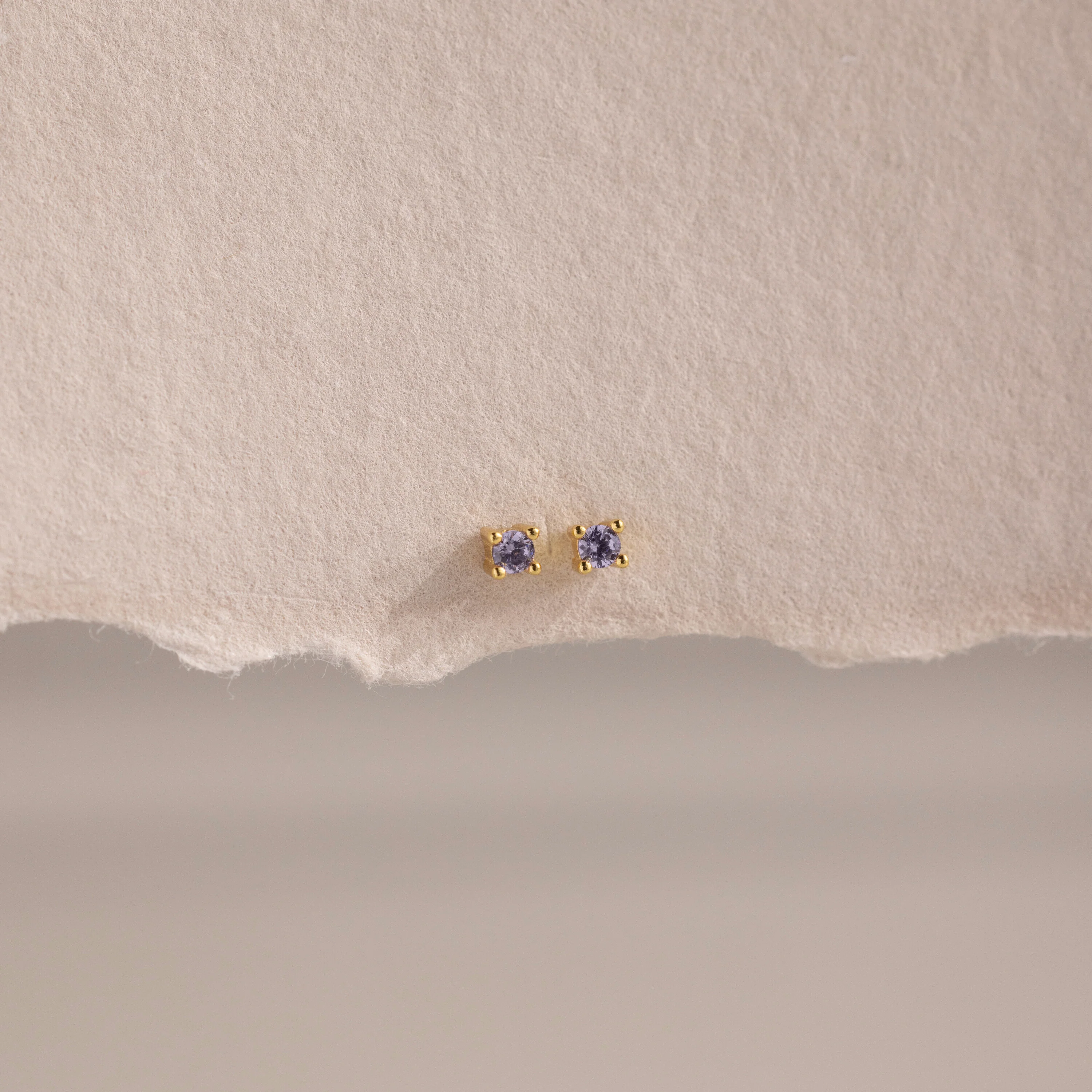 Dainty Alexandrite Flatback Studs