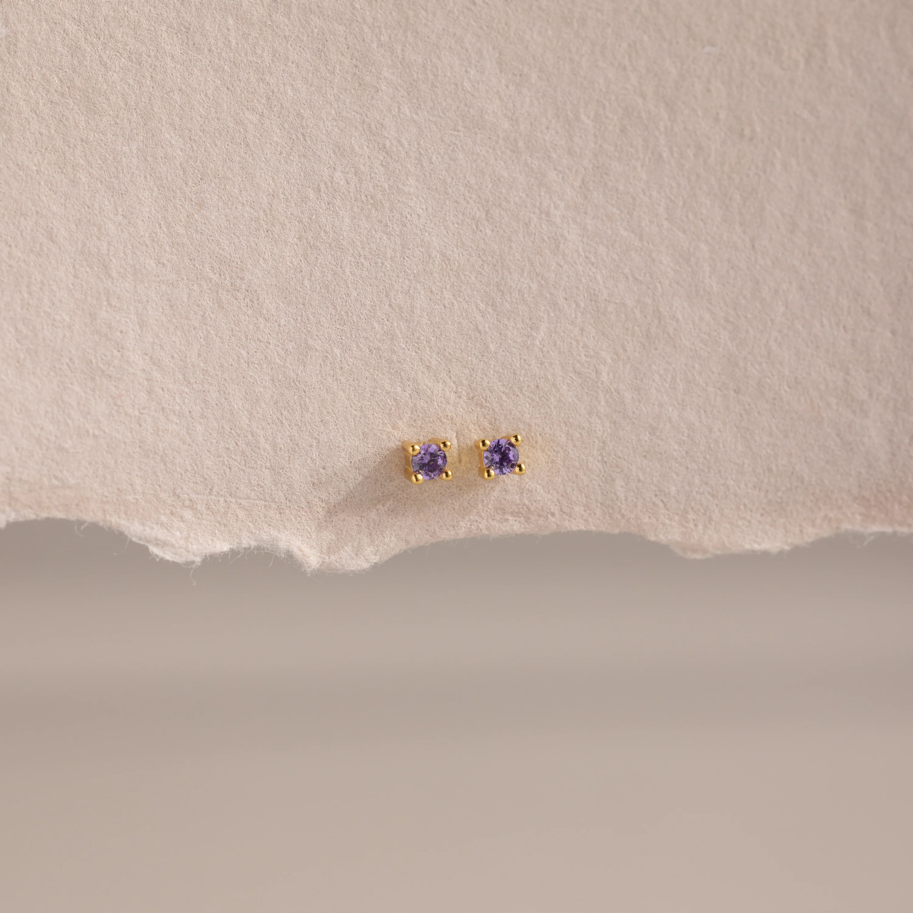 Dainty Birthstone Flatback Studs - Image 2