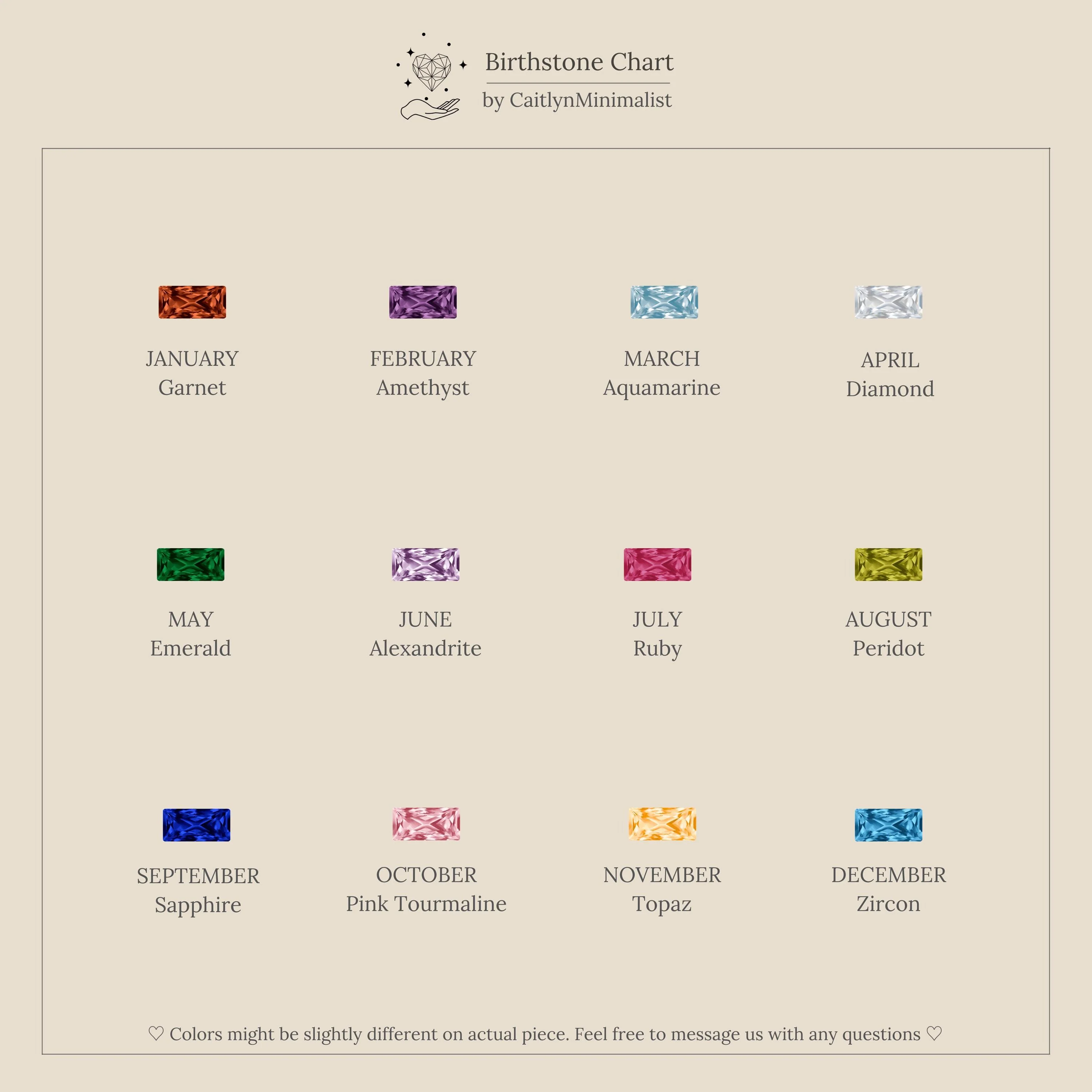Dainty Baguette Birthstone Bracelet - Image 8