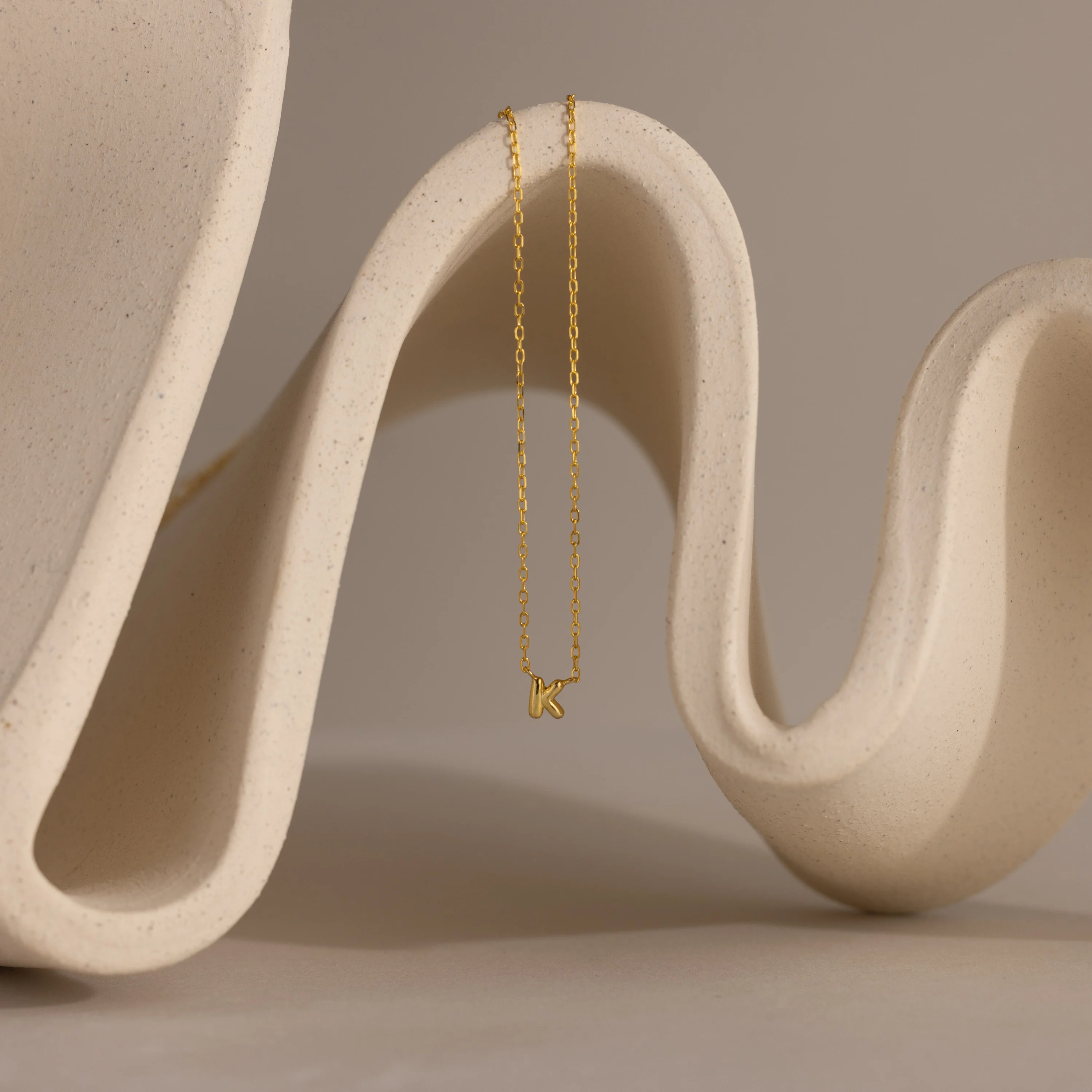 Dainty Bubble Initial Necklace - Image 5