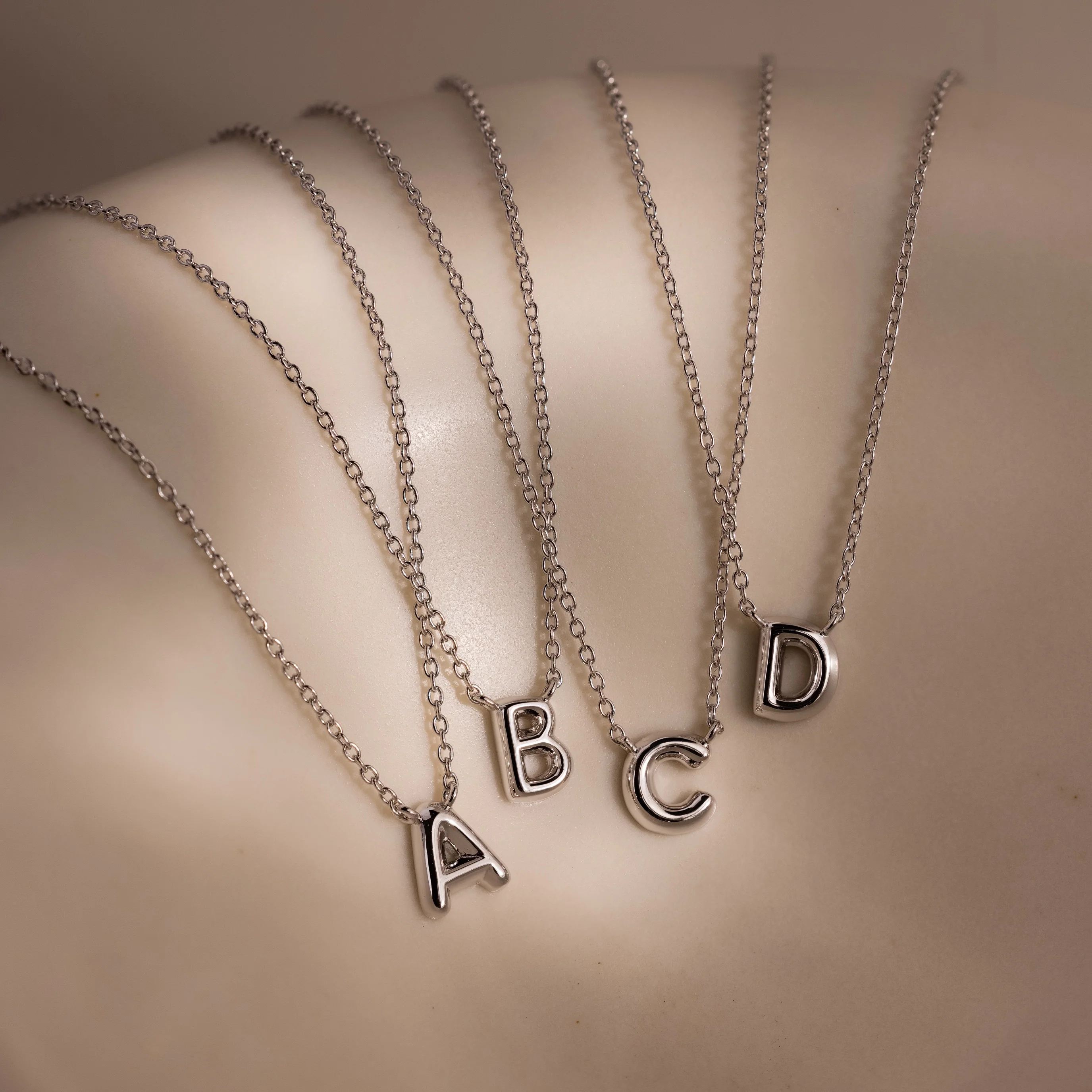 Dainty Bubble Letter Necklace - Image 4